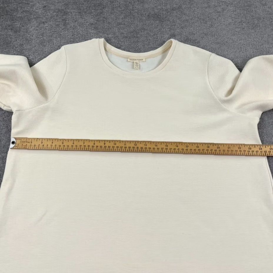 Eileen Fisher EILEEN FISHER Top Womens XL Yellow Organic Cotton Crew Neck Casual Blouse USA Made Size XL / US 12-14 / IT 48-50 - 5 Thumbnail