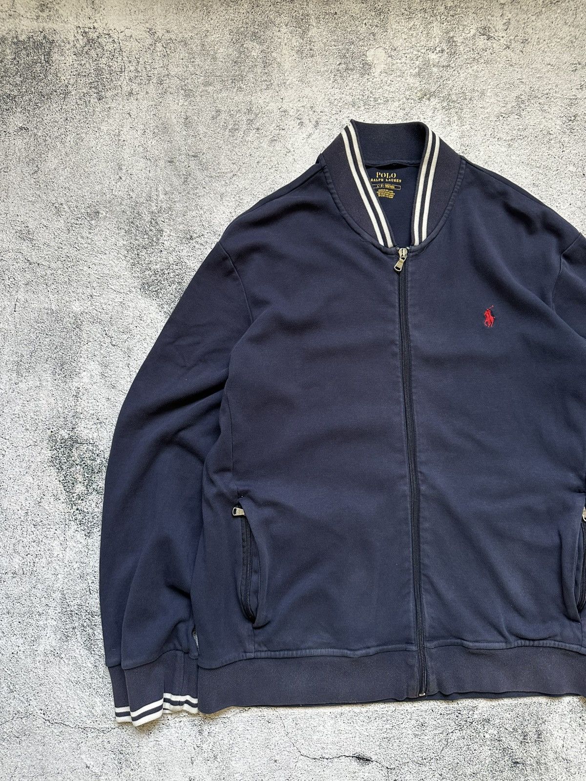 Polo Ralph Lauren Vintage Polo Ralph Lauren Zip Sweatshirt Deep Blue Fit Size US L / EU 52-54 / 3 - 2 Thumbnail