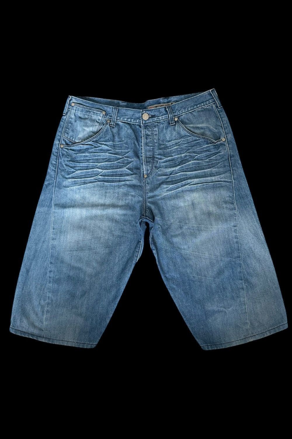 Levi's LEVI’S ENGINEERED JEANS 2009 BUCKLE CINCH BACK DENIM SHORTS Size US 38 / EU 54 - 7 Thumbnail