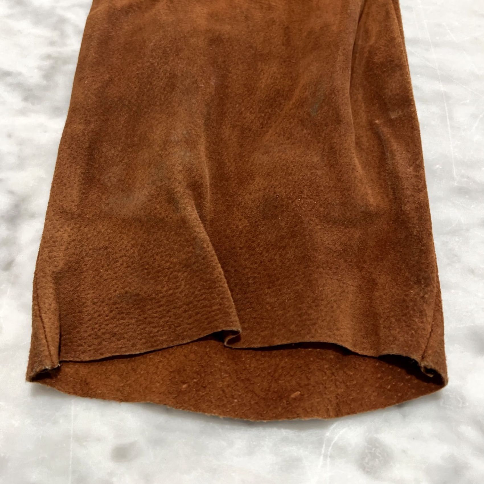 Rusty VINTAGE Lew Magram Leather Pants Women’s 8 Rusty Brown Lined Straight Inseam 30 in High Rise Brown Regular Womens Size 30" / US 8 / IT 44 - 5 Thumbnail