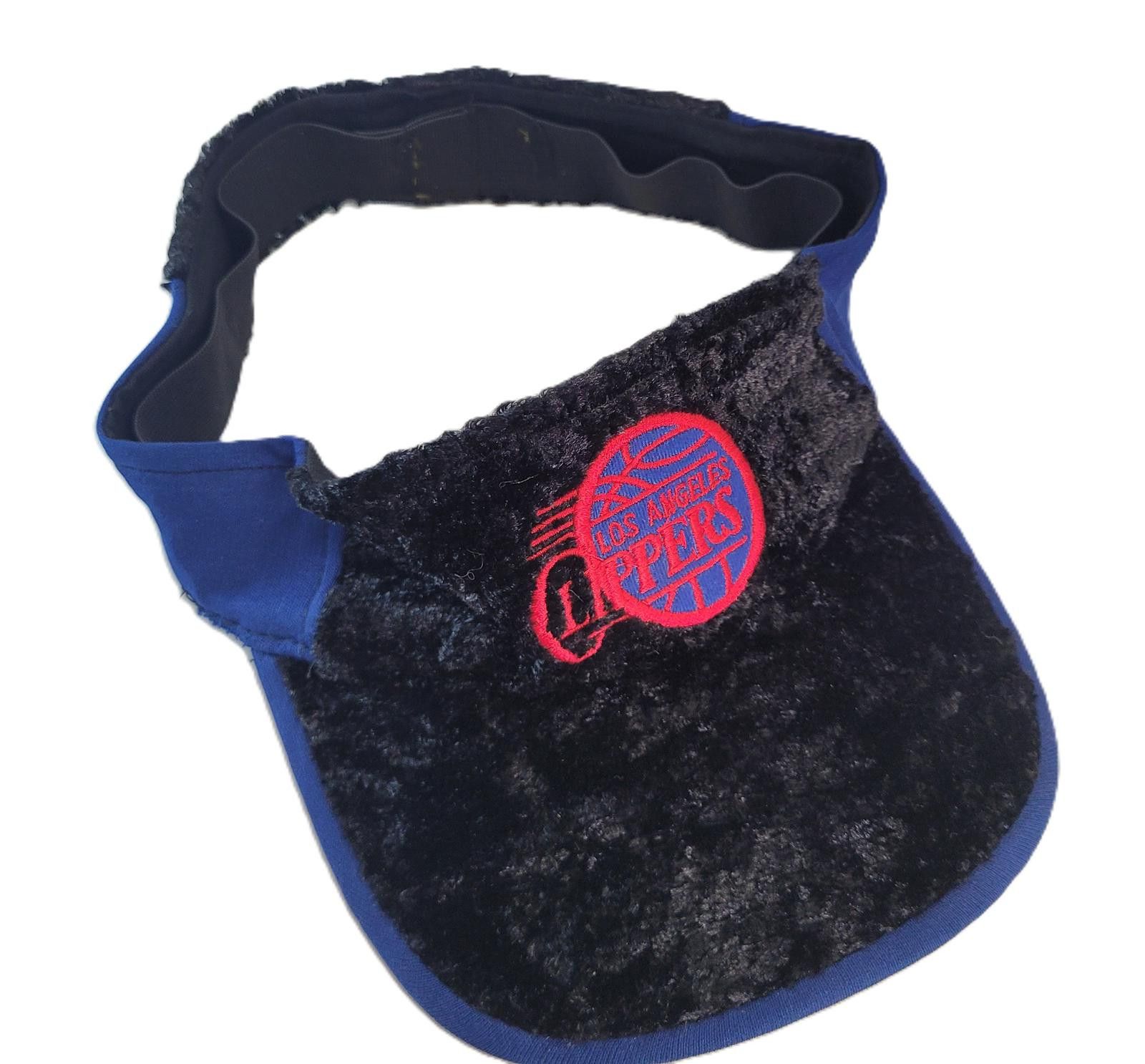 Other LA Clippers Plush Visor Black Blue Elastic Band NBA - NEW Size ONE SIZE - 2 Thumbnail