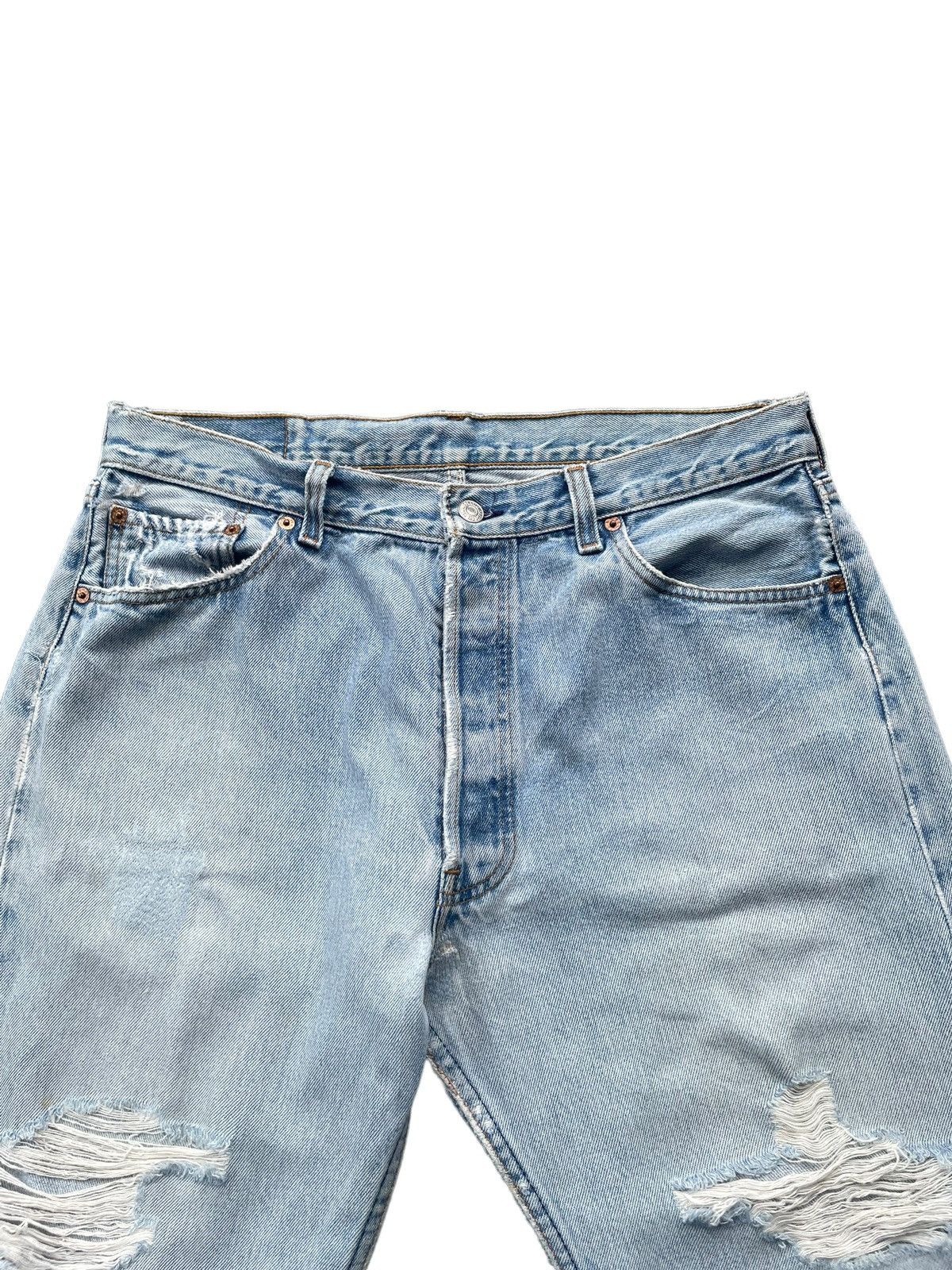 Levi's Vintage 1997 Levis 501 e Distresed Denim Size US 35 - 5 Thumbnail