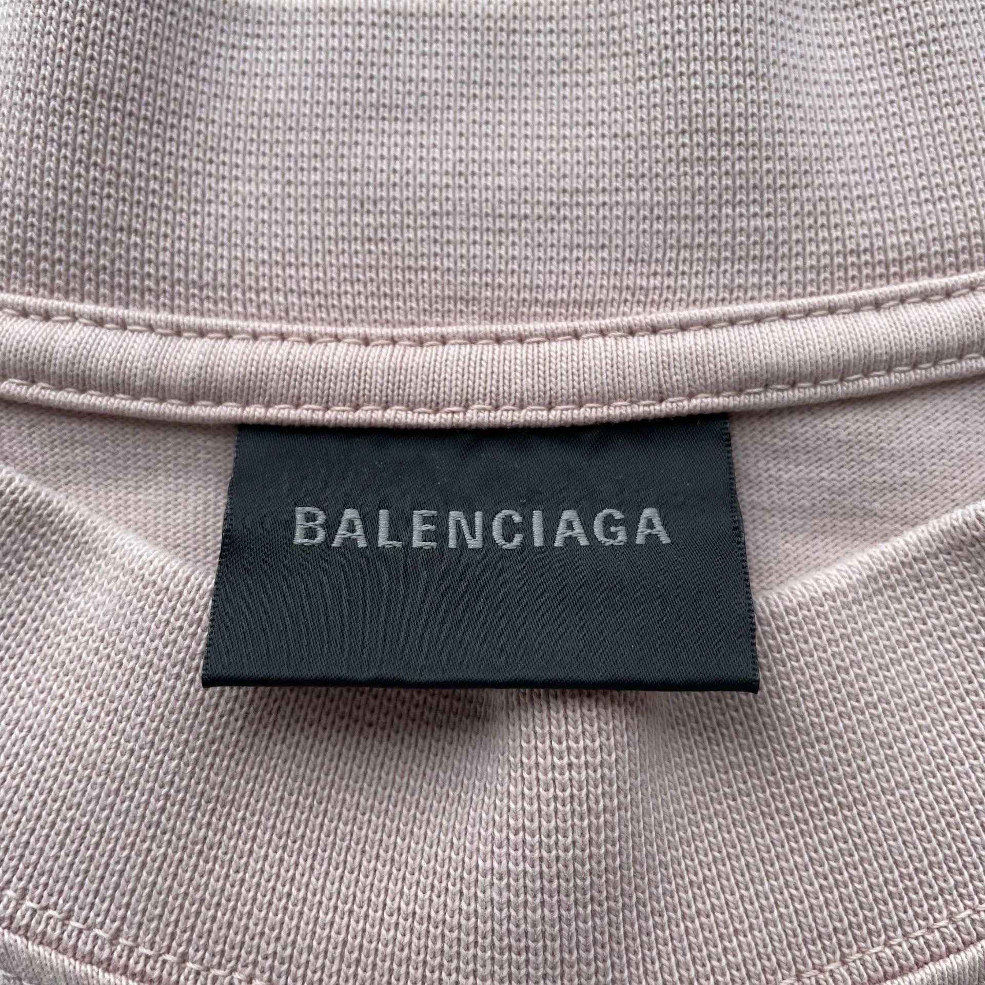 Balenciaga Balenciaga Reversed Embroidered Pink Logo SS Tee M Size US M / EU 48-50 / 2 - 5 Thumbnail
