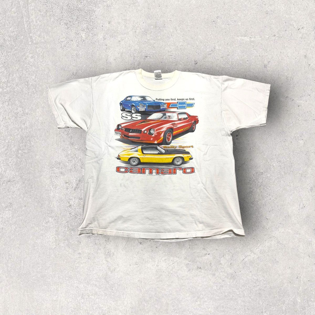 Chevrolet × Fruit Of The Loom × Vintage Vintage Chevrolet Camaro tee Size US XXL / EU 58 / 5 - 1 Thumbnail