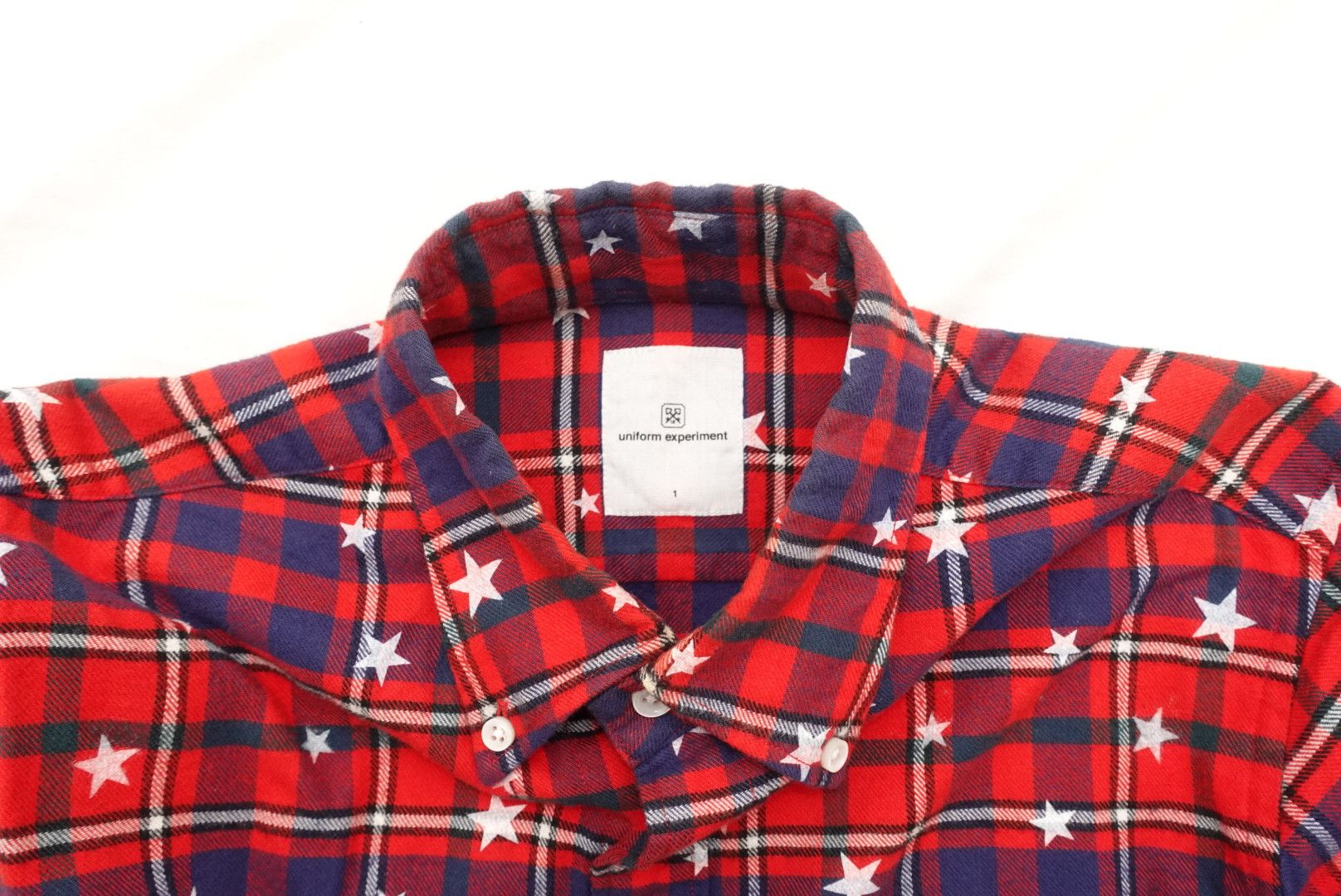 uniform experiment Uniform Experiment Star Flannel Plaid Shirt Size US S / EU 44-46 / 1 - 3 Thumbnail