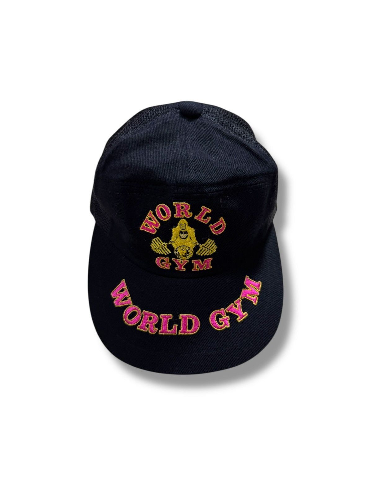 Vintage *RARE* VINTAGE 1980s WORLD GYM BODYBUILDING GORILLA CAP HAT Size ONE SIZE - 1 Thumbnail