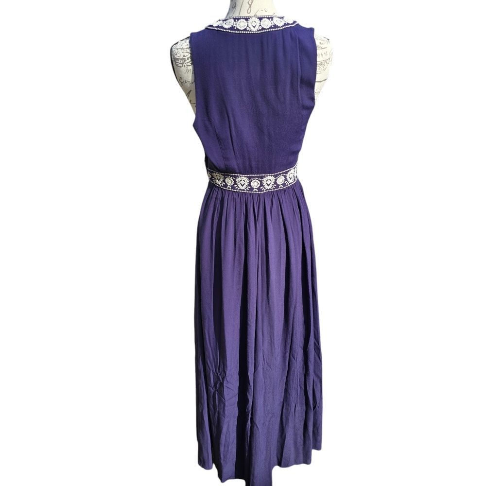 & Other Stories & Other Stories -789 Embroidered Maxy Drsss Navy Women's siz Size XS / US 0-2 / IT 36-38 - 3 Thumbnail