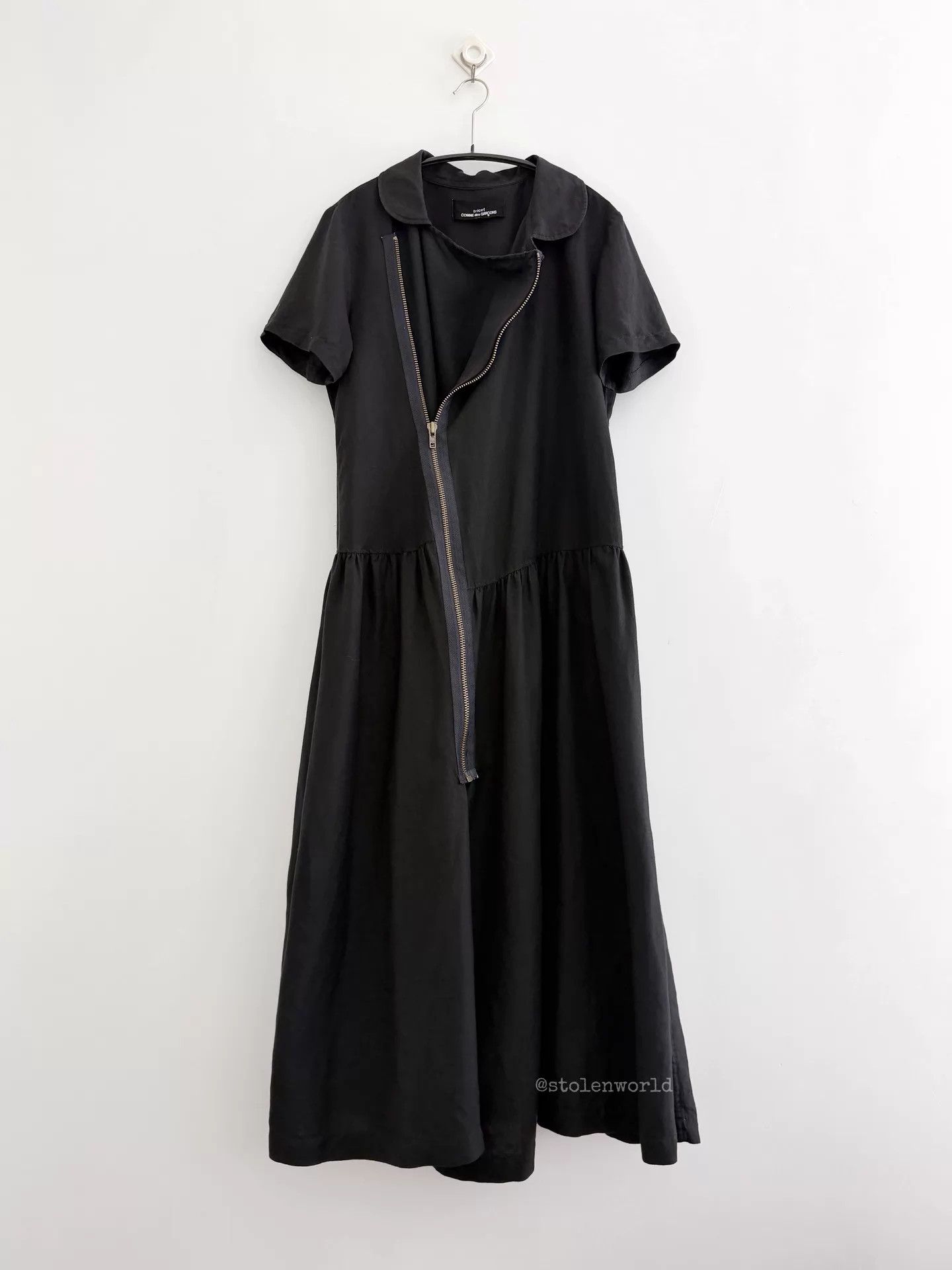 Comme des Garcons Comme des Garçons Silk-Linen Blend Round Side Zip Dress Size M / US 6-8 / IT 42-44 - 1 Thumbnail