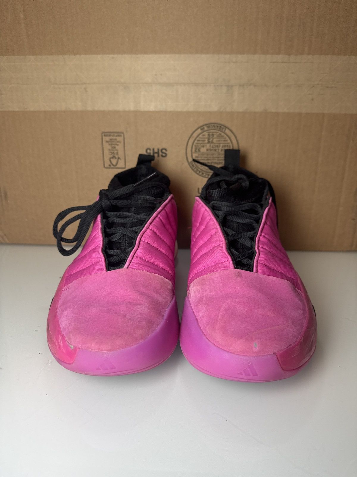 Adidas Harden vol7 lucid fuchsia rare color way Size US 11.5 / EU 44-45 - 5 Thumbnail