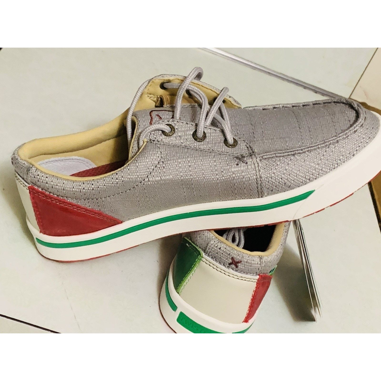 Twisted X Twisted X Men's Casual Light Grey & Multicolor Kick Size 7.5 Size US 7.5 / EU 40-41 - 5 Thumbnail
