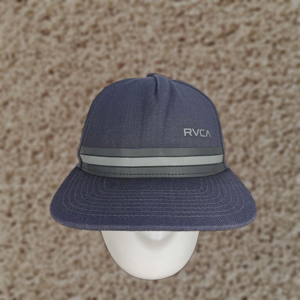 RVCA RVCA Hat Cap Snap Back Adult One Size Blue Embroidered Mid Fit Skateboard Size ONE SIZE - 1 Thumbnail