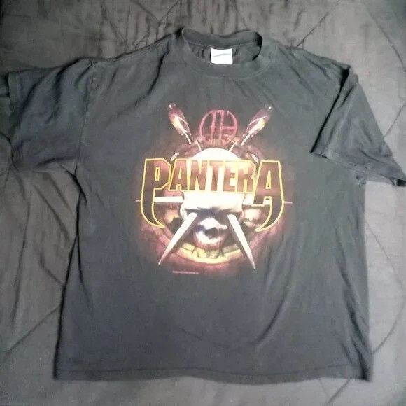 Band Tees Vintage Y2K Pantera Skull Daggers Two Sided T-Shirt Size US L / EU 52-54 / 3 - 2 Thumbnail