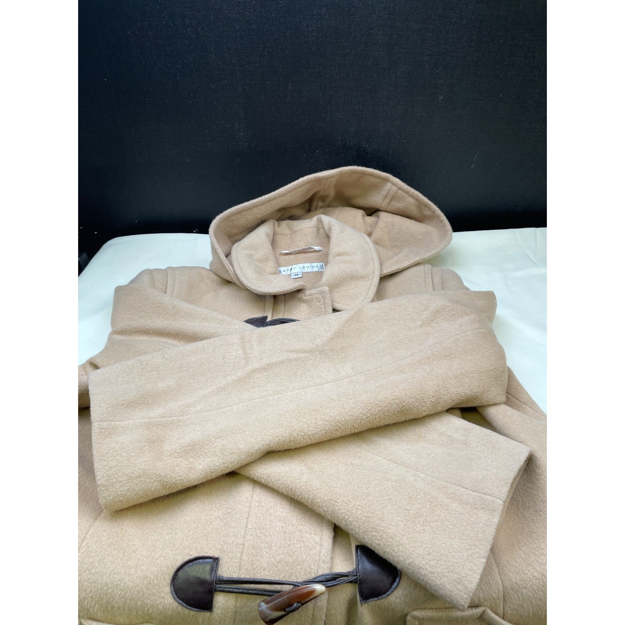 Other Larry Levine Women's Tan Coat Zip up & Button Closure Size 1 Size XL / US 12-14 / IT 48-50 - 6 Thumbnail