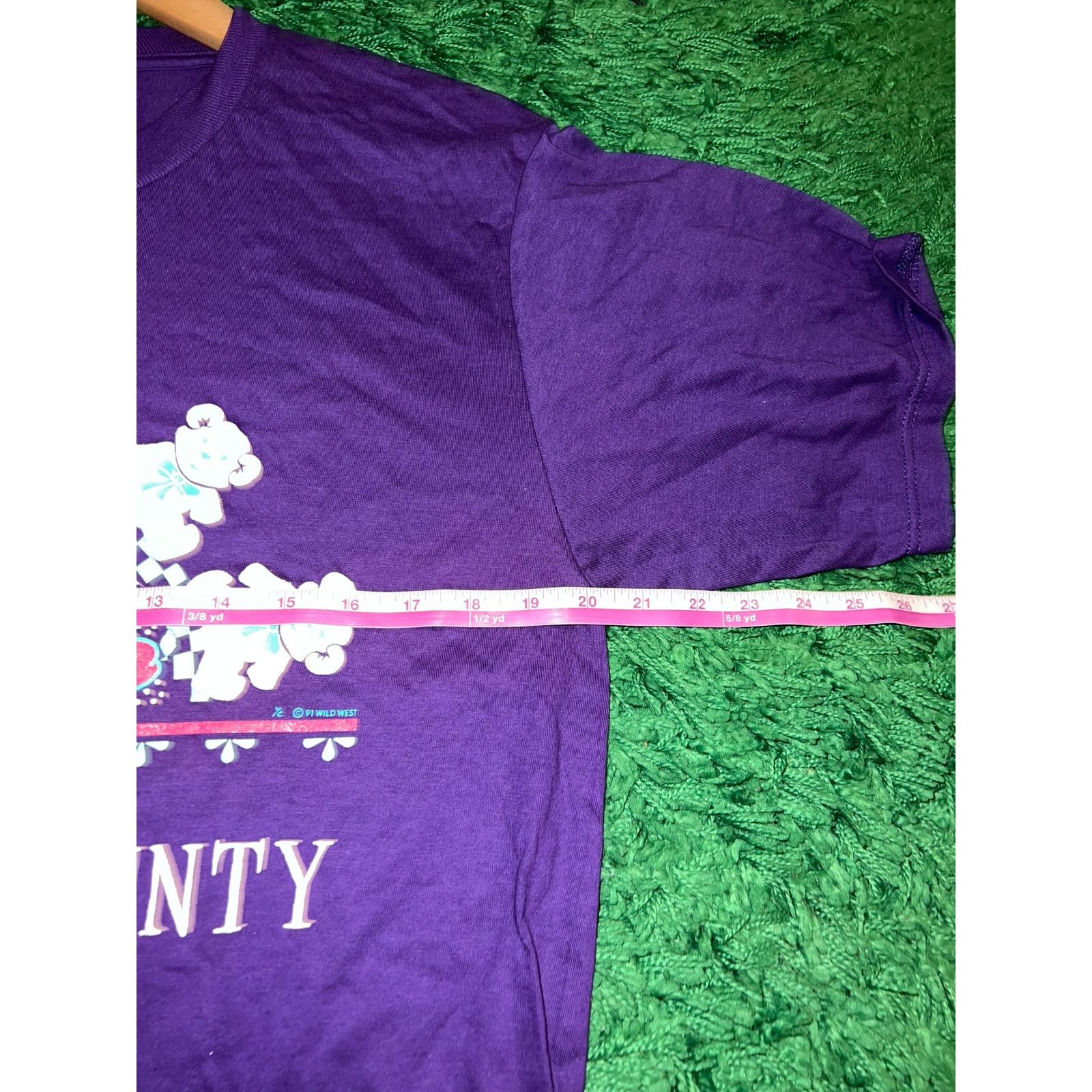 Jerzees Vintage Door County Shirt Purple bear Nature Tee VTG 90s L Size US L / EU 52-54 / 3 - 9 Thumbnail