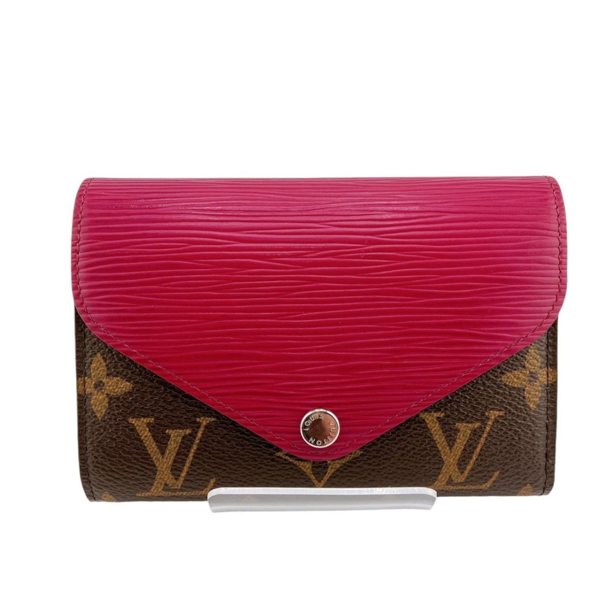 Louis Vuitton Louis Vuitton Tri-fold wallet Portefeuille Marie Compact Monogram Coin purse included canvas M60494 Fuchsia LV Size ONE SIZE - 1 Thumbnail