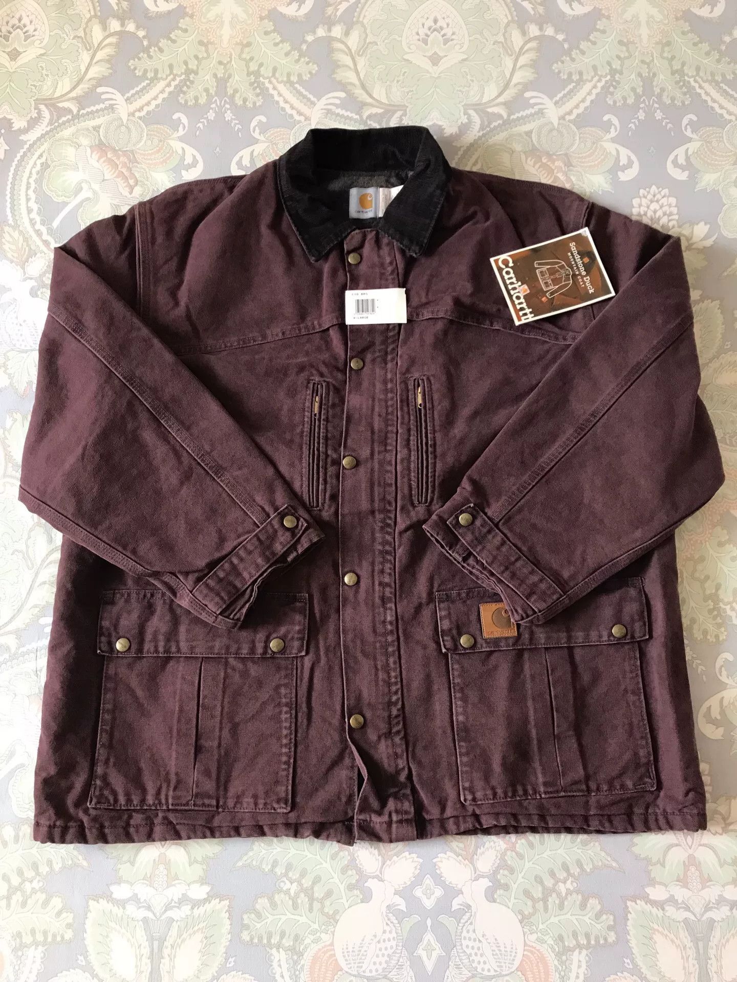 Carhartt 90s Carhartt C10 BRG Burgundy XL Work Jacket Size US XL / EU 56 / 4 - 1 Thumbnail