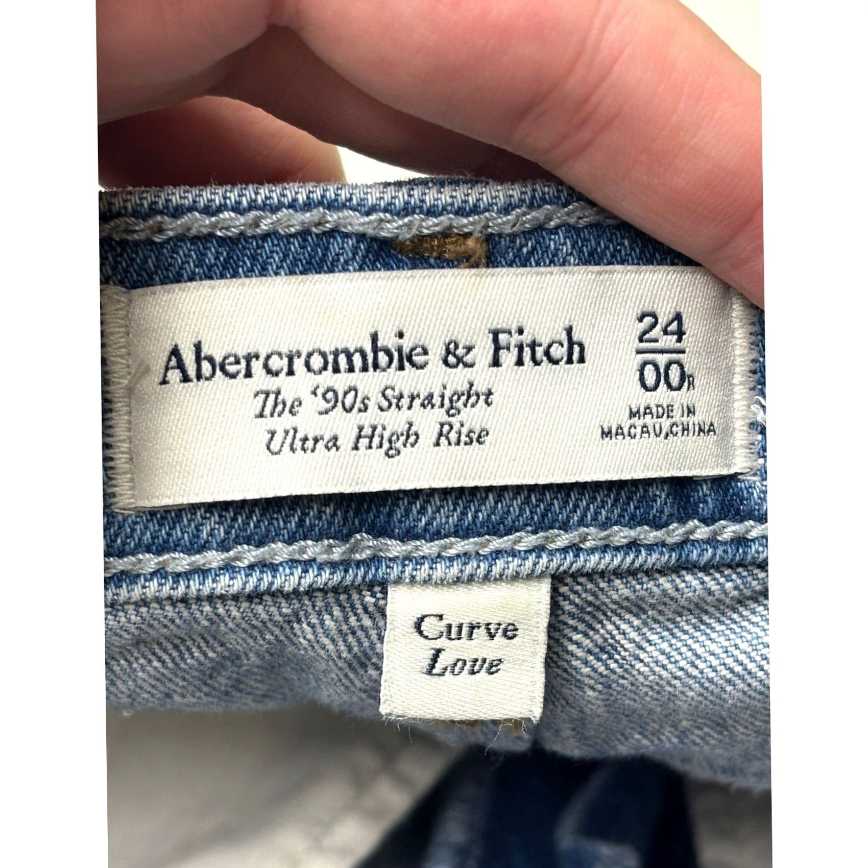 Abercrombie & Fitch VINTAGE Abercrombie & Fitch Curve Love 90s Straight Ultra High Rise Jeans Blue 24X30 Mens Womens Girls Boys 0 Size 42" / US 20 - 5 Thumbnail