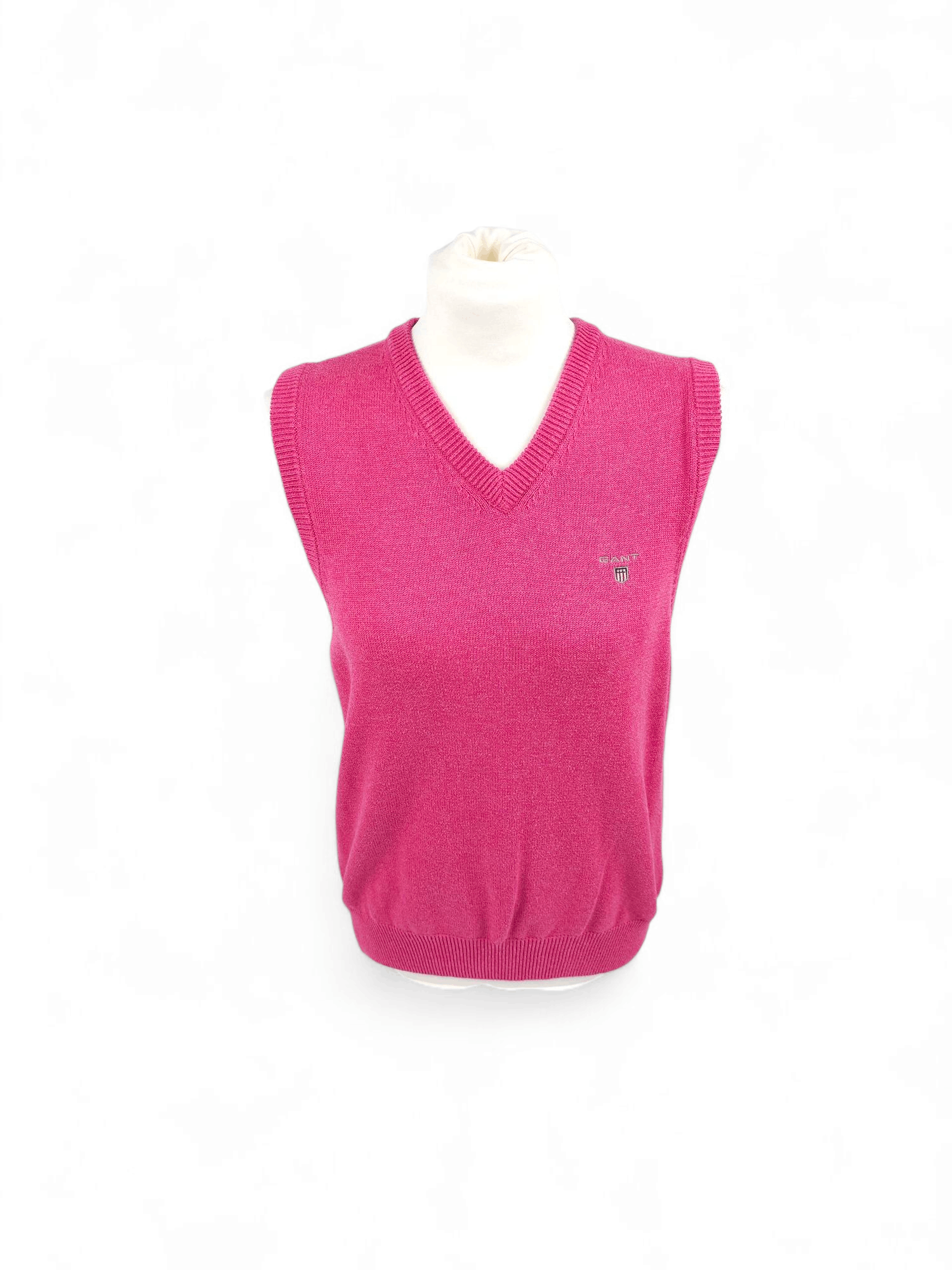 Gant 💎 90's Vintage Gant Classic Sleeveless Sweater Vest Logo Size S / US 4 / IT 40 - 1 Thumbnail