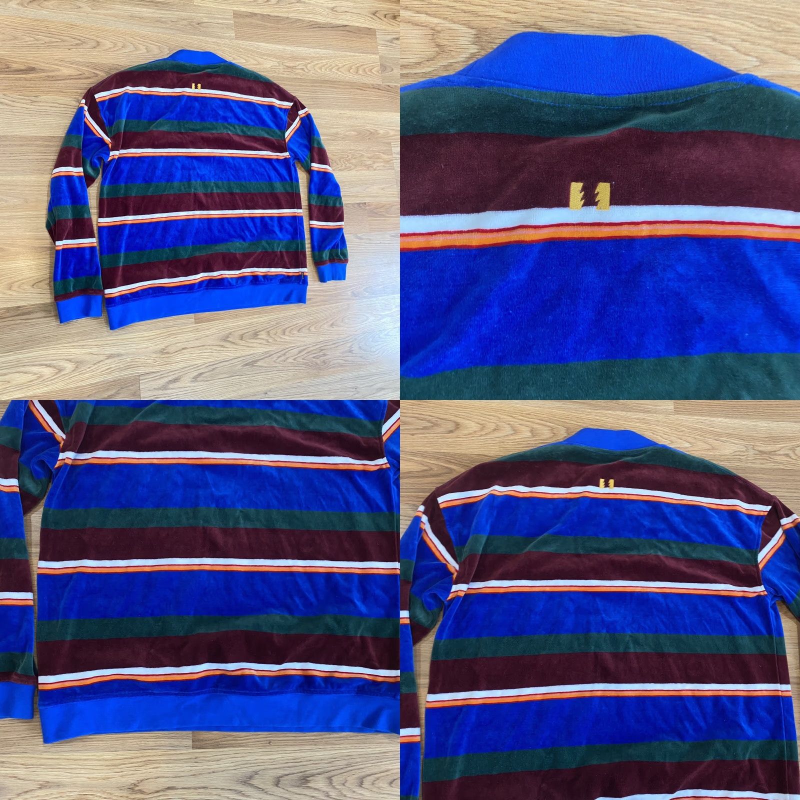 The Hundreds The Hundreds Velour Long Sleeved Striped Crewneck Shirt Colorful Mens Size Small Size US S / EU 44-46 / 1 - 8 Thumbnail