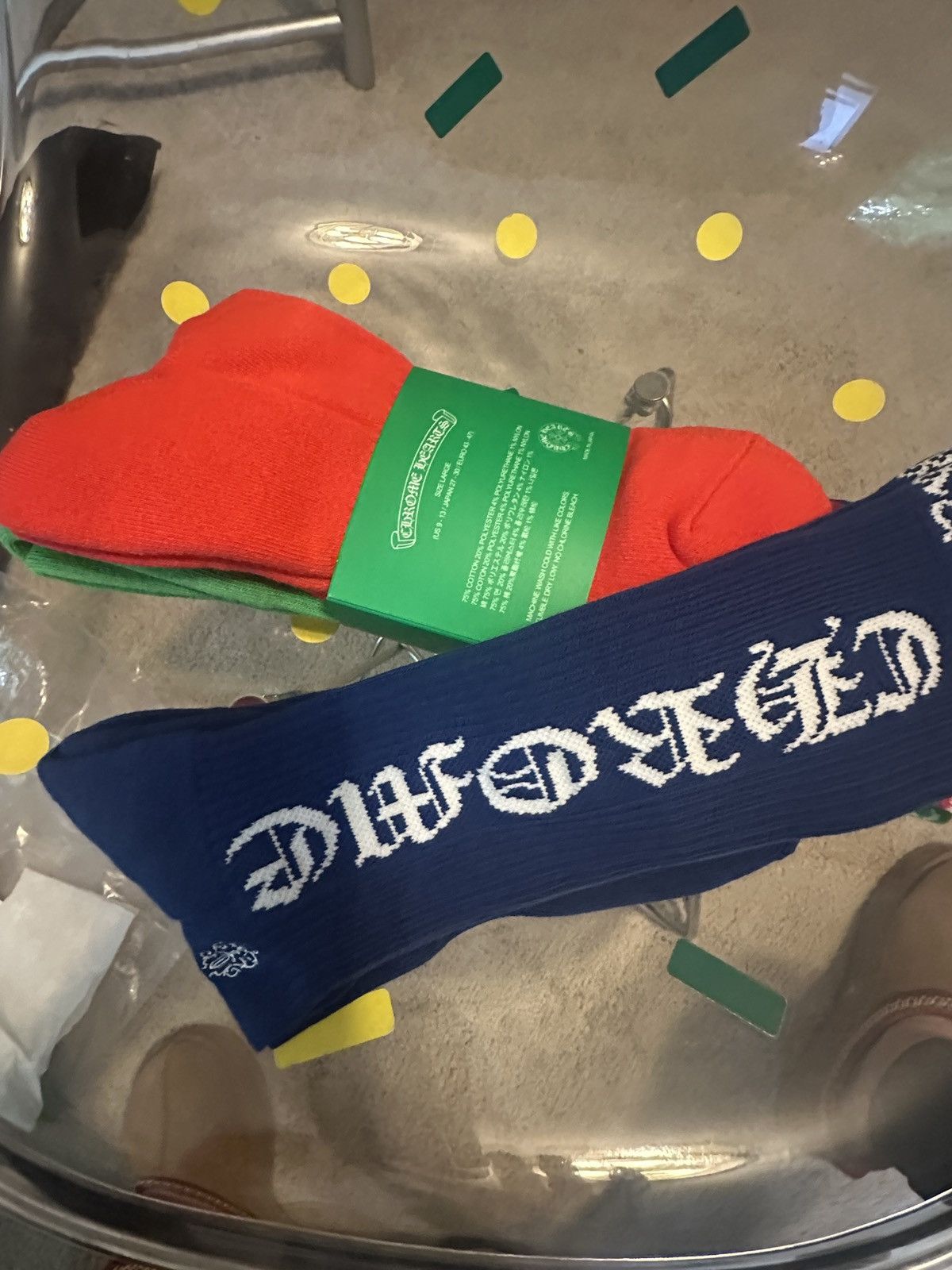 Chrome Hearts Chrome Hearts Logo Cemetery Dagger Fuck You Socks