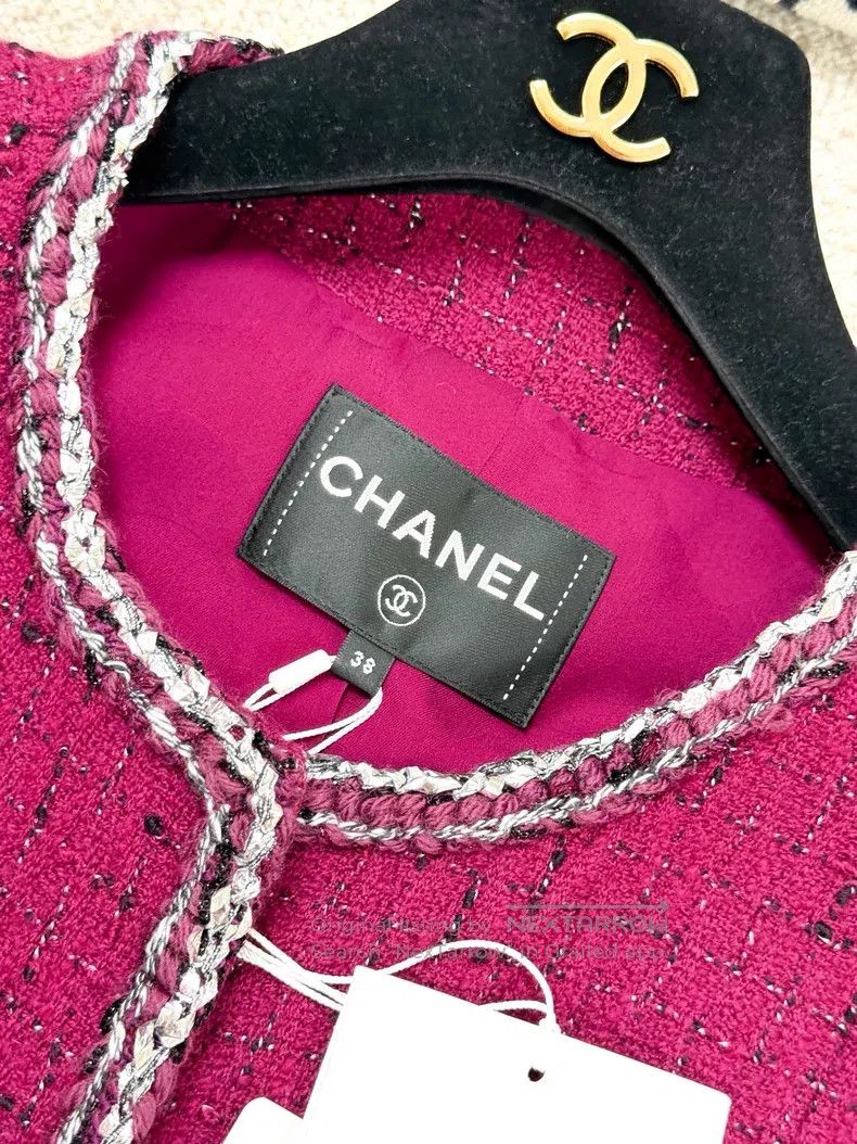 Chanel Chanel Checked gem buckle tweed rolled edge long-sleeved j Size XS / US 0-2 / IT 36-38 - 6 Thumbnail