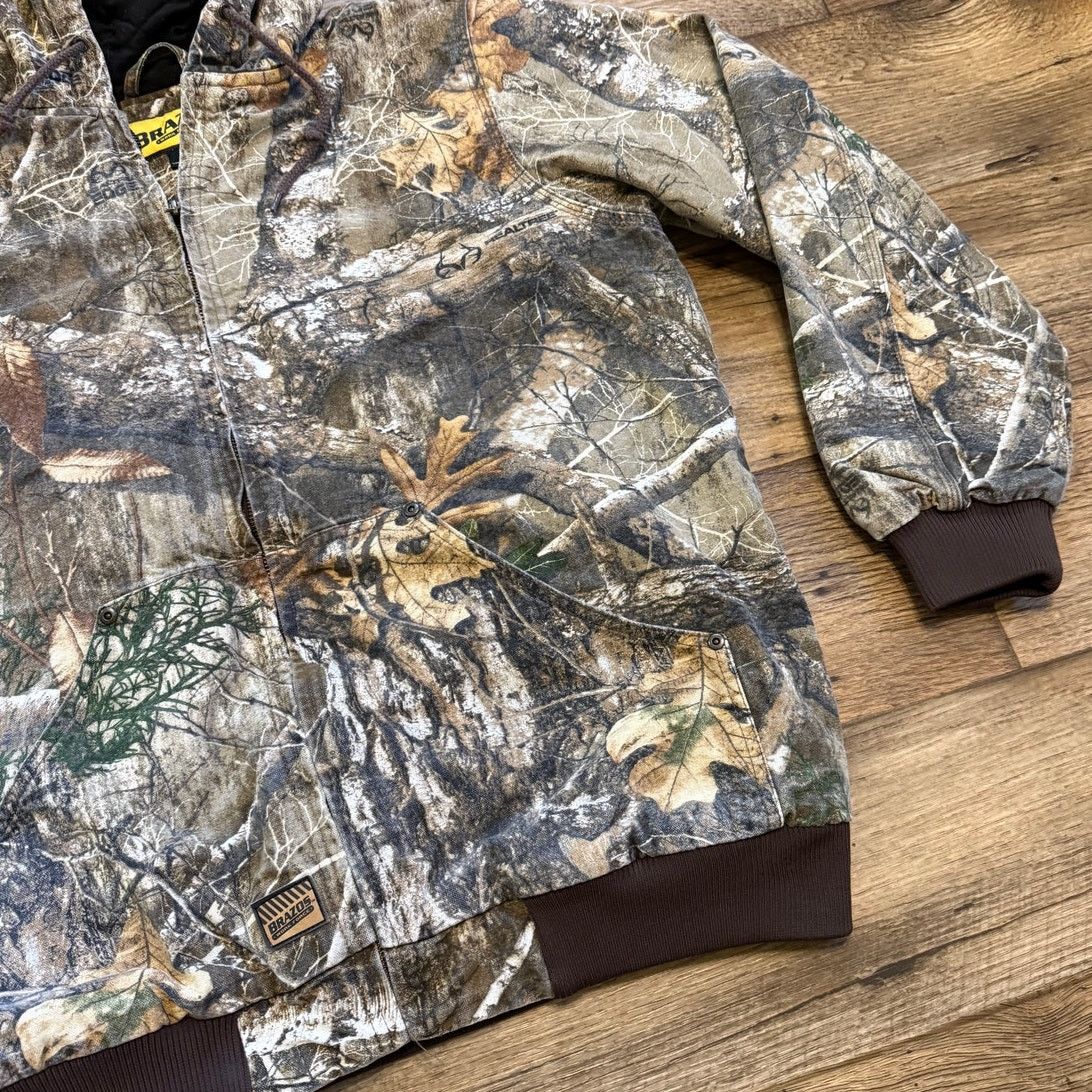 Vintage Brazos Camo Lined Insulated Hooded Hunting Canvas Jacket Size US M / EU 48-50 / 2 - 2 Thumbnail