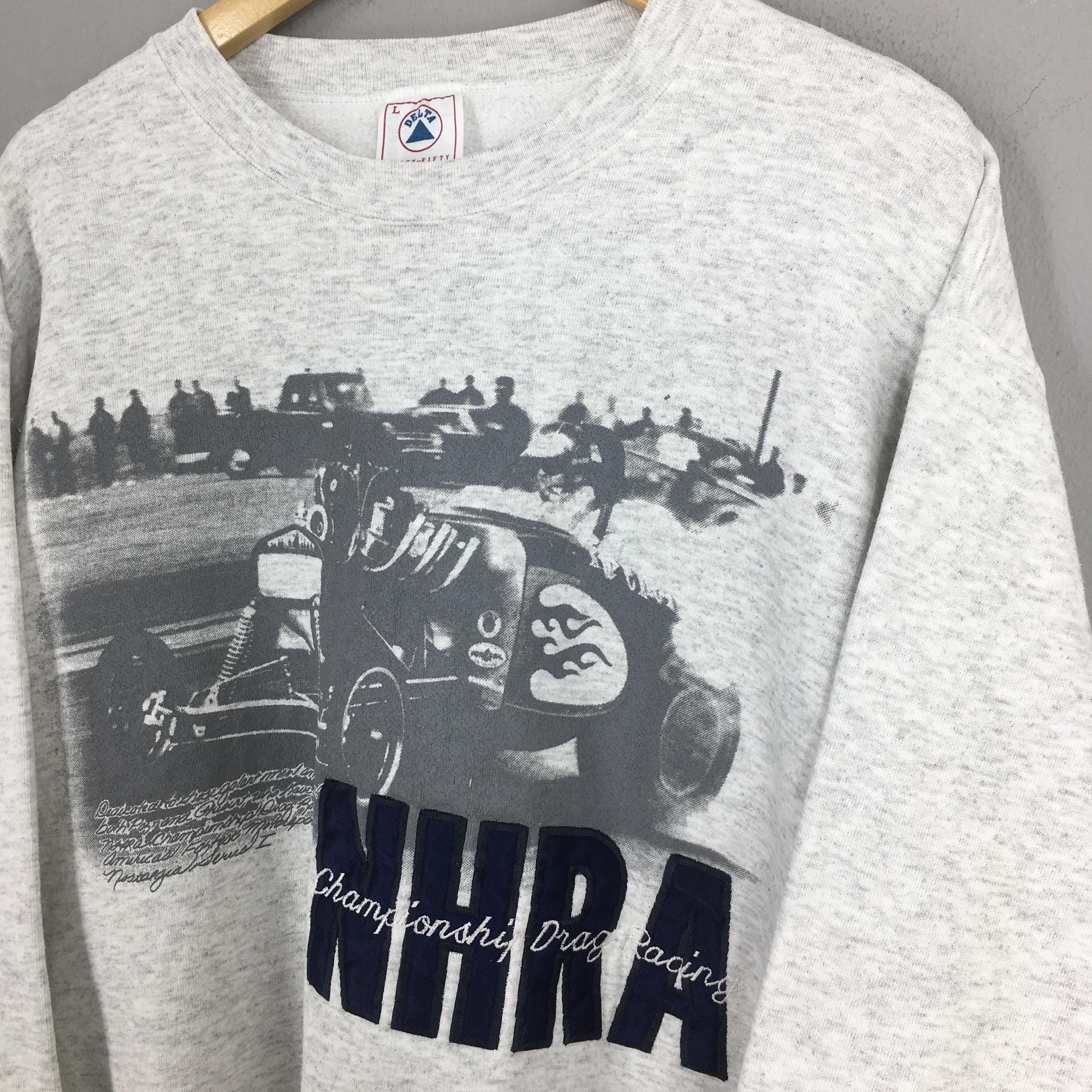 Delta Vintage 90s NHRA Drag Racing Sweatshirt Large Size US L / EU 52-54 / 3 - 3 Thumbnail