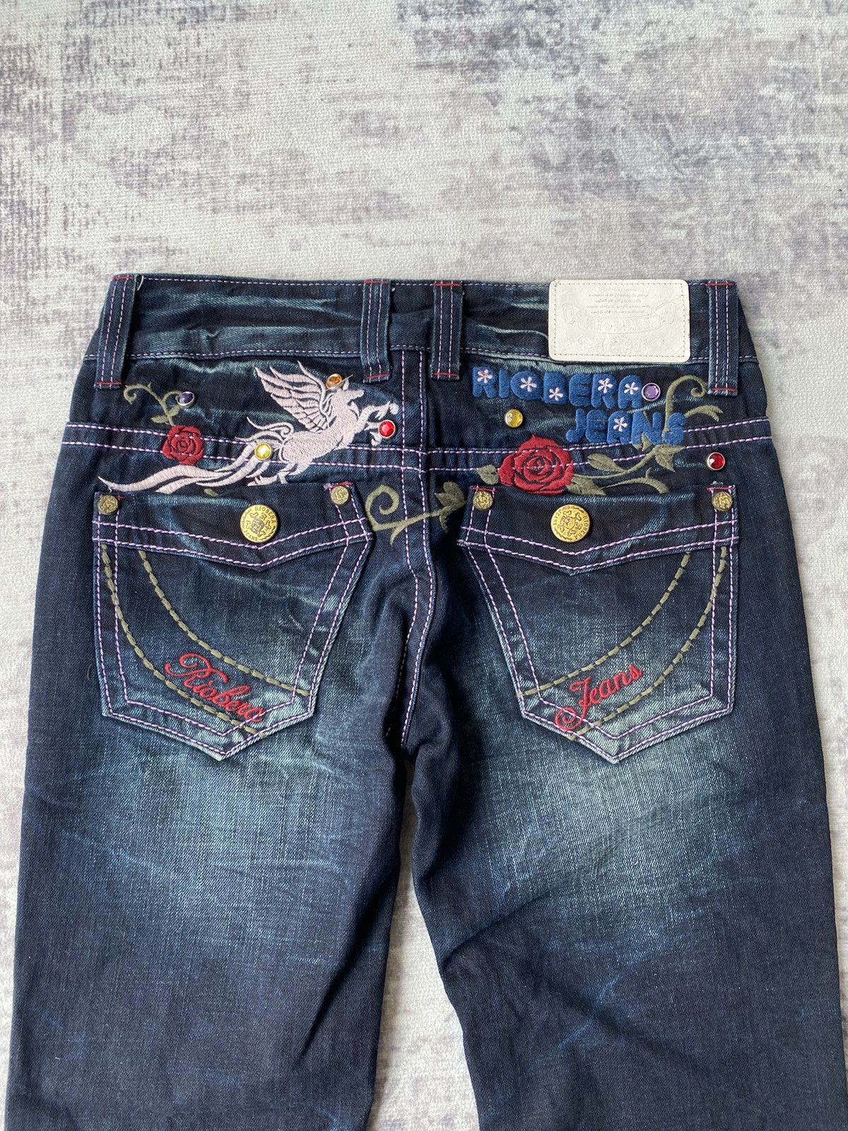 If Six Was Nine Vintage Riobera Embroidered Flared Denim Size US 32 / EU 48 - 2 Thumbnail