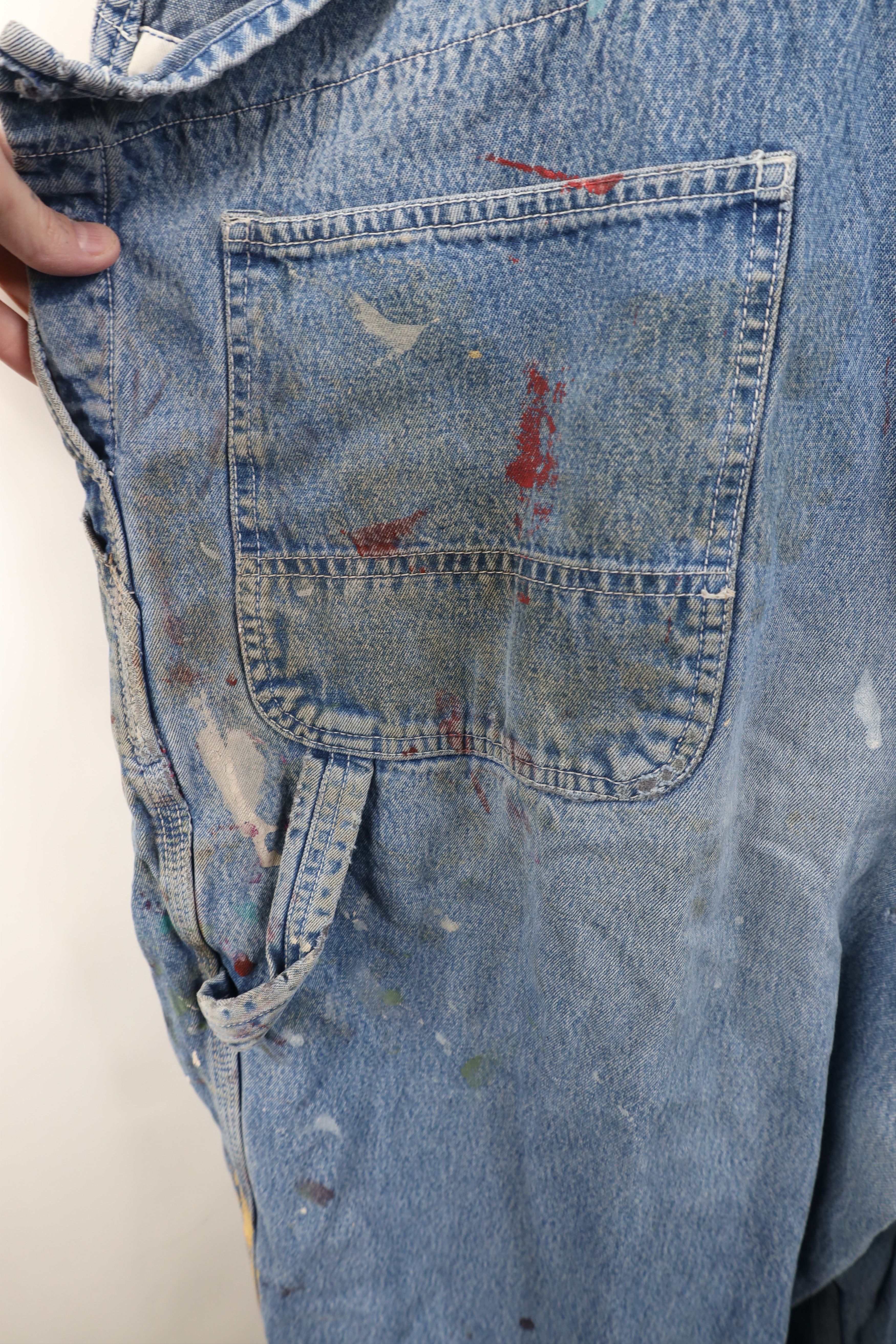 Vintage Vintage 90s Streetwear Thrashed Flannel Lined Overalls Size US 40 / EU 56 - 20 Thumbnail