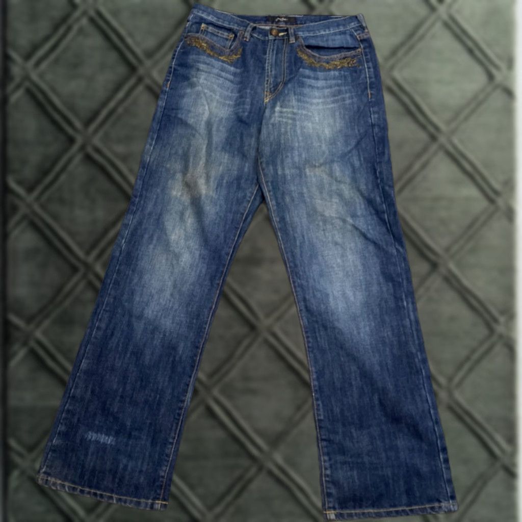 Sean John VINTAGE Sean John Jeans Dark Wash Denim 34x32 Grunge Straight Men Blue 90s Vintage Y2K Size US 34 / EU 50 - 1 Thumbnail