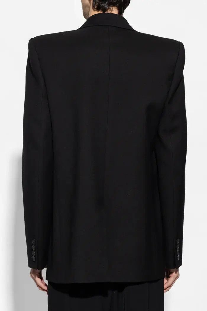 Saint Laurent Paris o1bcso1str0125 Oversized Jacket In Wool in Black Size US M / EU 48-50 / 2 - 4 Thumbnail