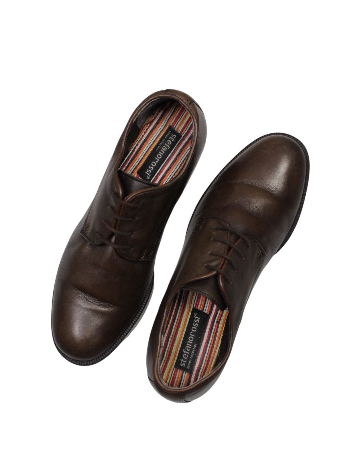 Japanese Brand 2000S STEFANO ROSSI CLASSIC BROWN LEATHER DERBY SHOES Size US 7.5 / EU 40-41 - 9 Thumbnail
