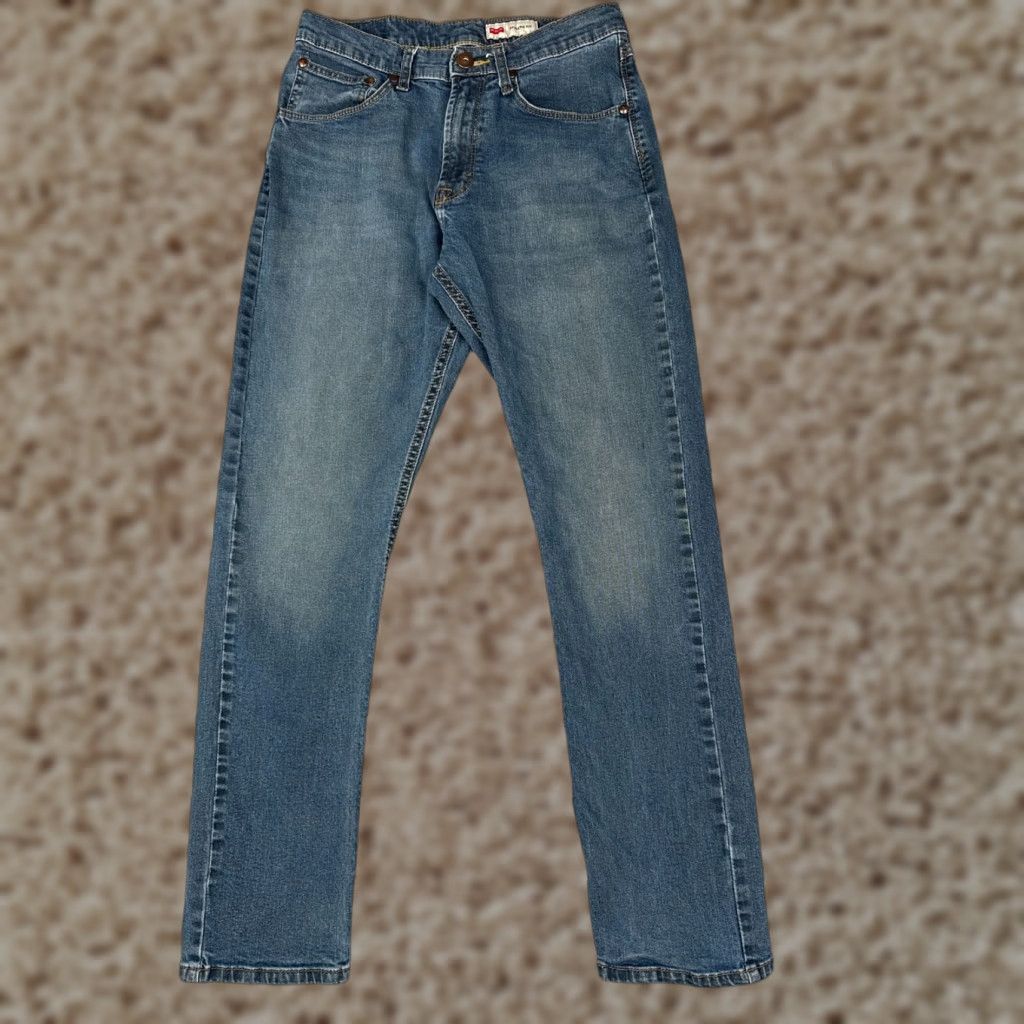 Wrangler Wrangler Jeans Mens 27 Blue Denim Atheltic Fit Straight Leg Cotton Blend 27x29 Size US 27 - 1 Thumbnail