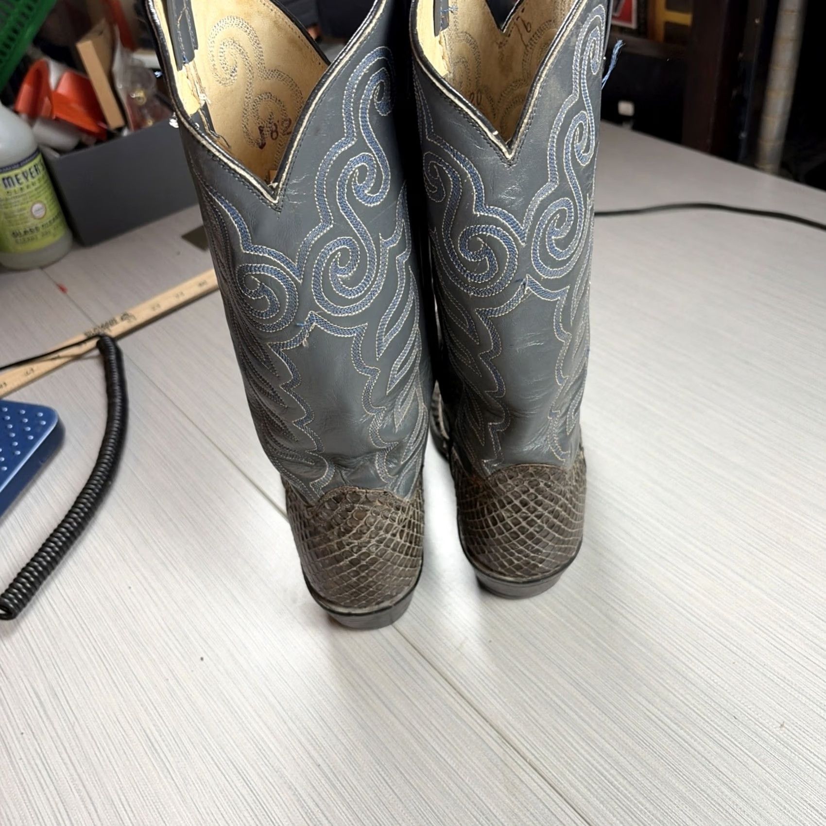 Vintage VINTAGE Ortho O’Sullivan Snakeskin Brown Cowboy Boots Size 7 D Western Cowgirl Mens Size US 7 / EU 40 - 3 Thumbnail