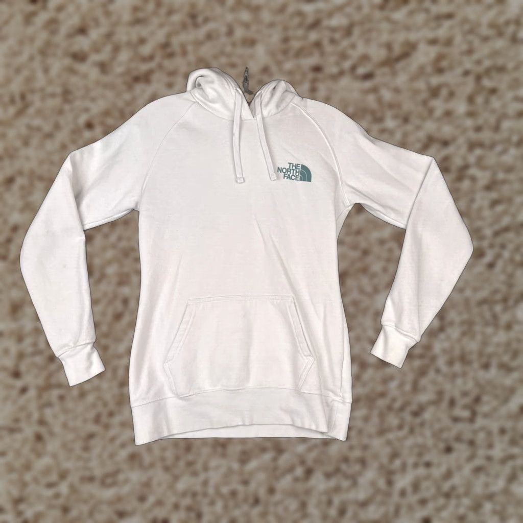 The North Face VINTAGE The North Face Hoodie Womens XS White Pullover Logo Pocket Hooded Crew Neck Size XS / US 0-2 / IT 36-38 - 1 Thumbnail