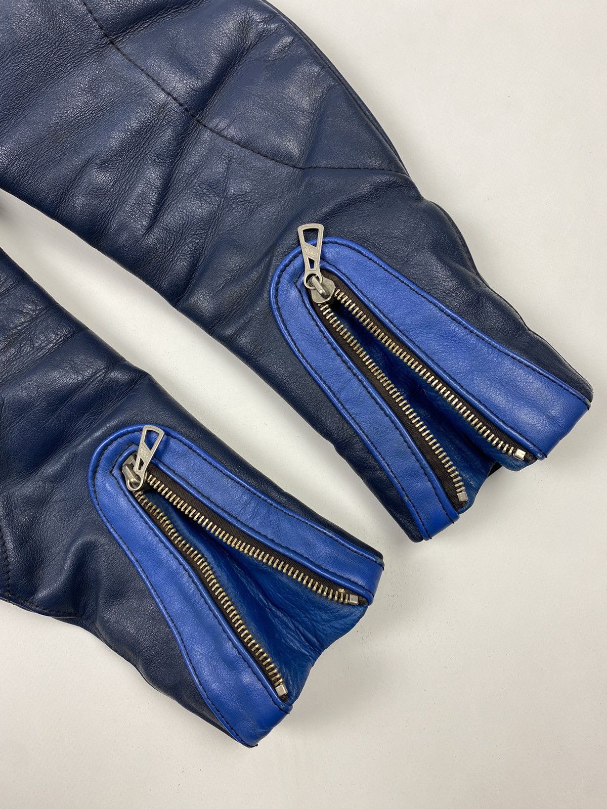 Vintage 1970’s Vintage Harro Two Tone Cafe Racer Leather Jacket Size M / US 6-8 / IT 42-44 - 9 Thumbnail