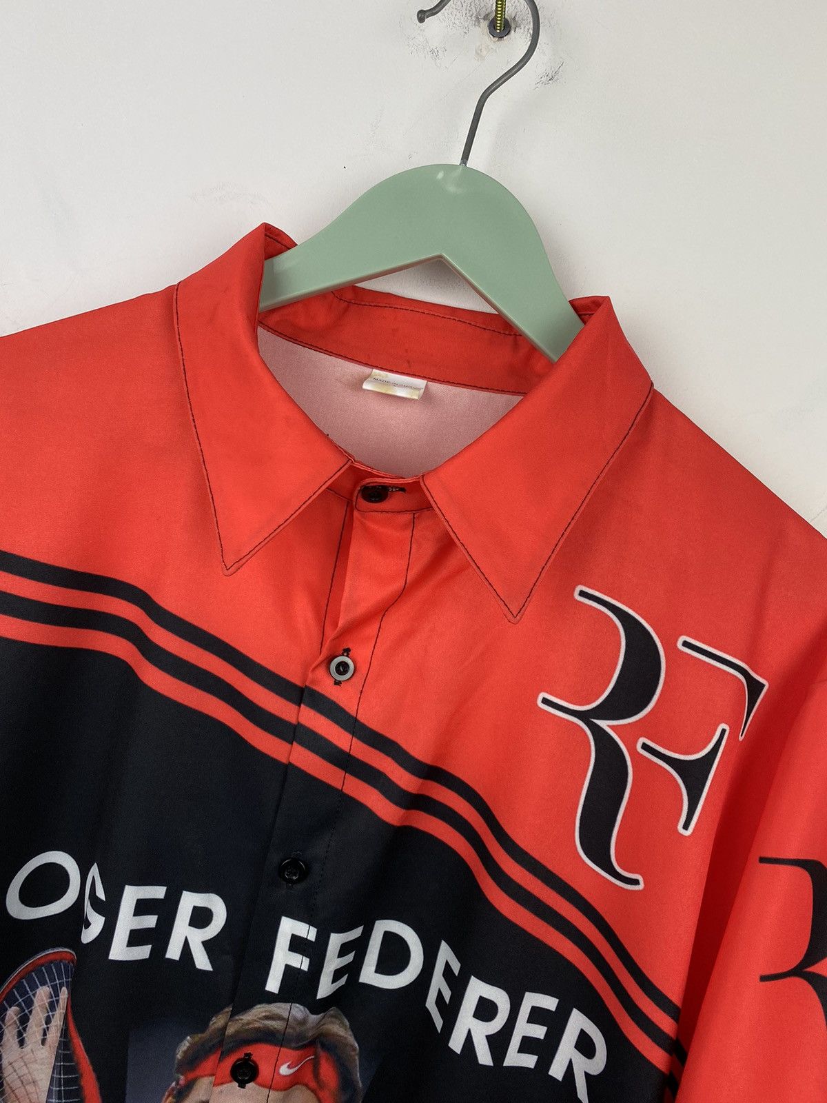Vintage Roger Federer RF Anniversary Tennis Button Shirt Nadal Size US L / EU 52-54 / 3 - 3 Thumbnail