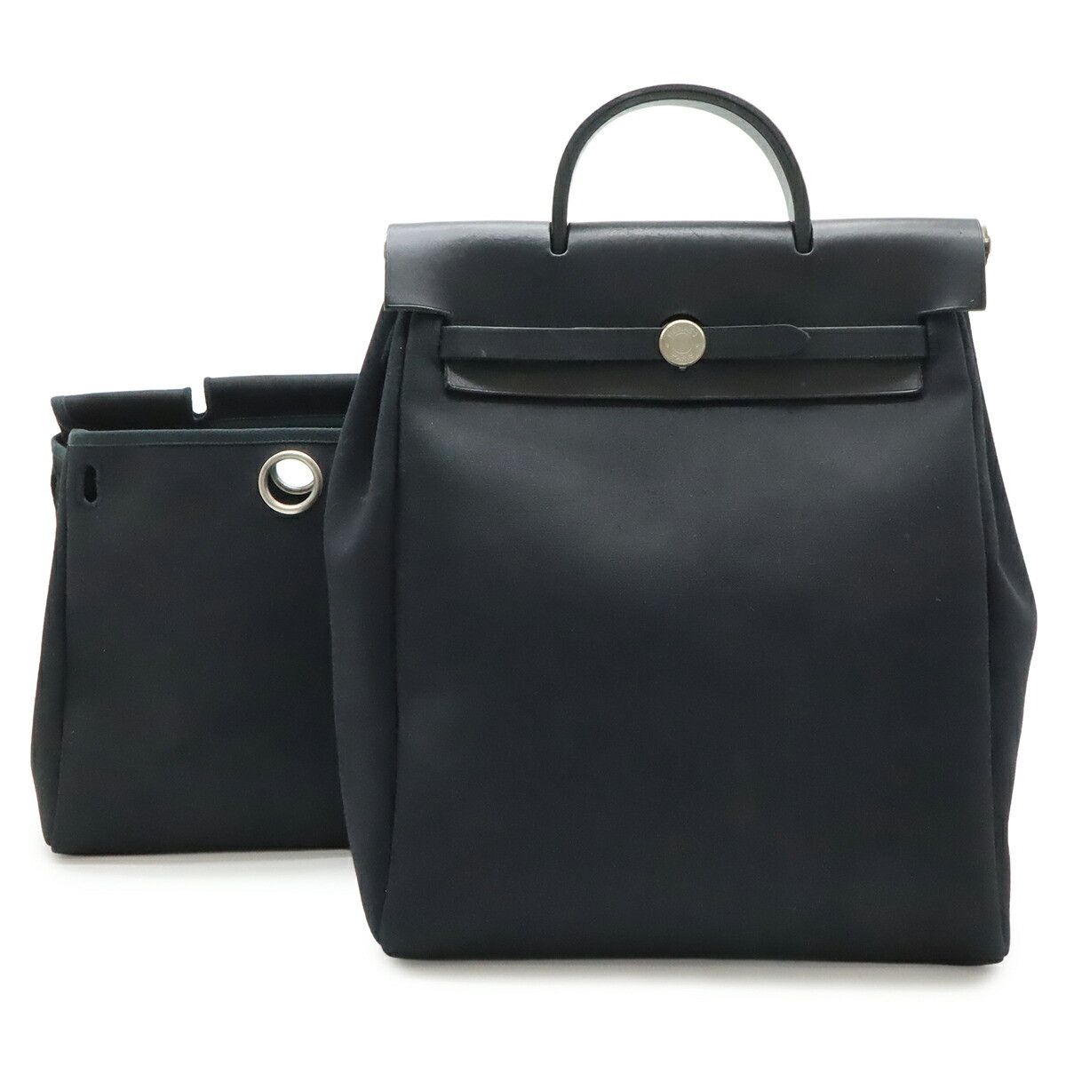 Hermes Hermes Hermes Herbag AD PM Toile Officier Leather 2way bag Leather Backpack E DUTY FREE for USA Size ONE SIZE - 1 Thumbnail