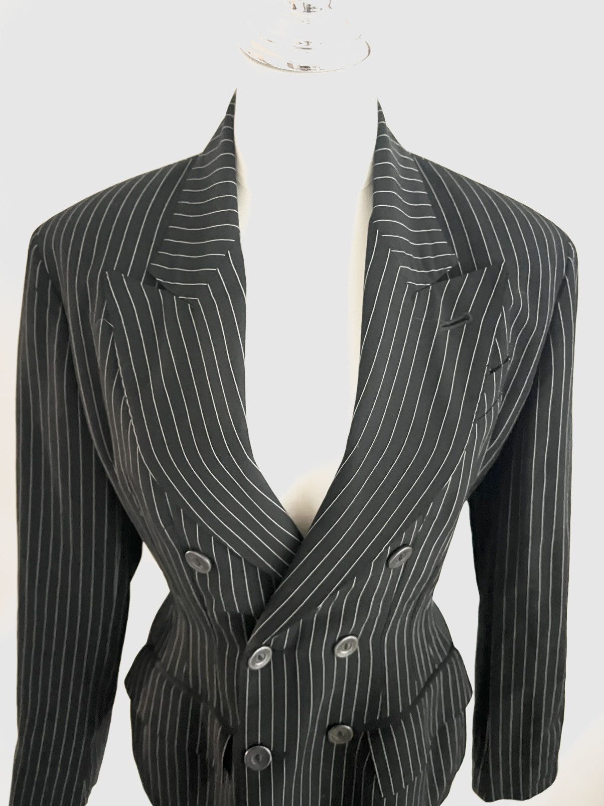Jean Paul Gaultier Jean Paul Gaultier Classique Paris Pinstripe Blazer, 1990s Size S / US 4 / IT 40 - 8 Thumbnail