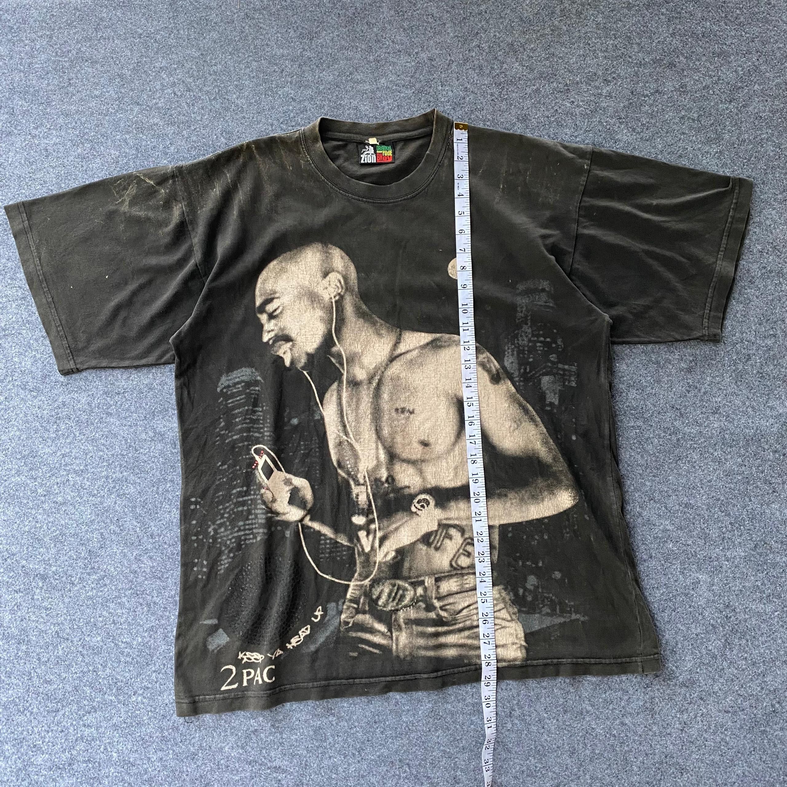 Rap Tees Vintage Tupac Fullprint Rapper Tshirt Size US XL / EU 56 / 4 - 5 Thumbnail