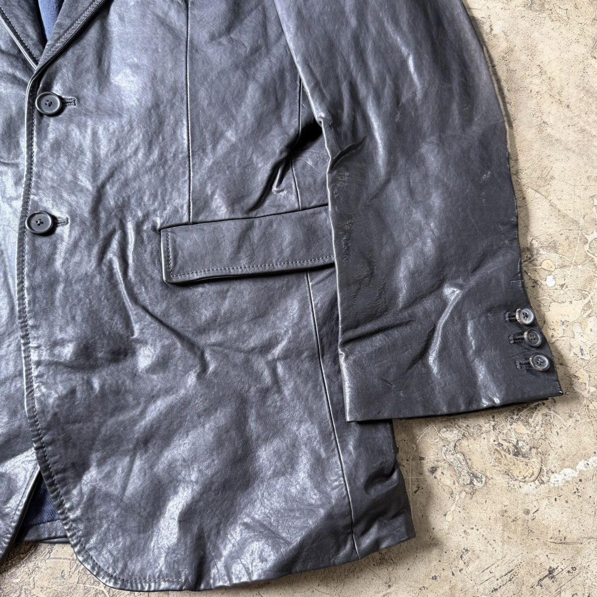 Jil Sander Jil Sander - Raf Simons - Archive Leather 2B Blazer Jacket Size US L / EU 52-54 / 3 - 5 Thumbnail