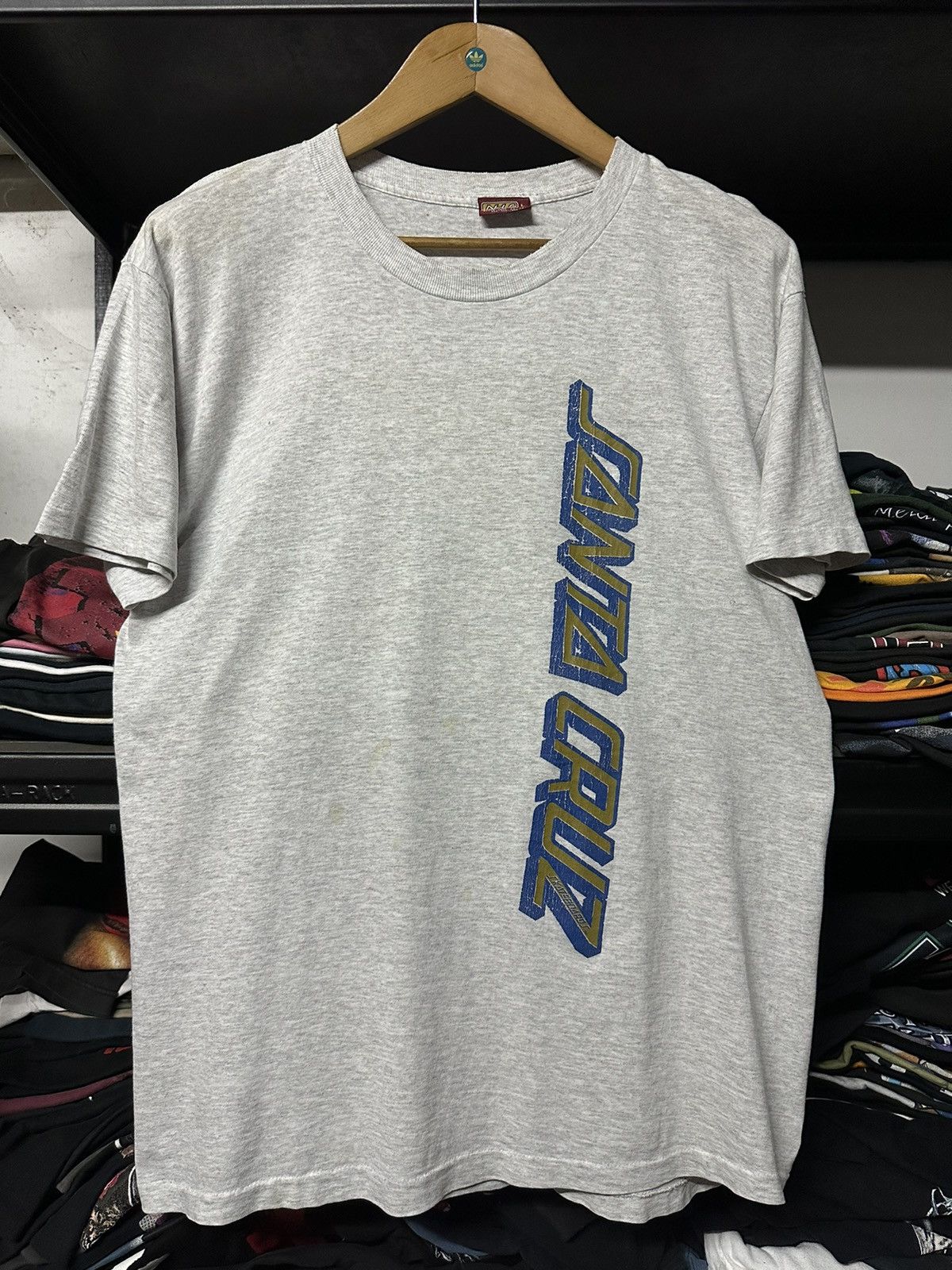 Santa Cruz Skateboards × Vintage Vintage 90s Santa Cruz Skateboard Distressed Tee Size US L / EU 52-54 / 3 - 1 Thumbnail
