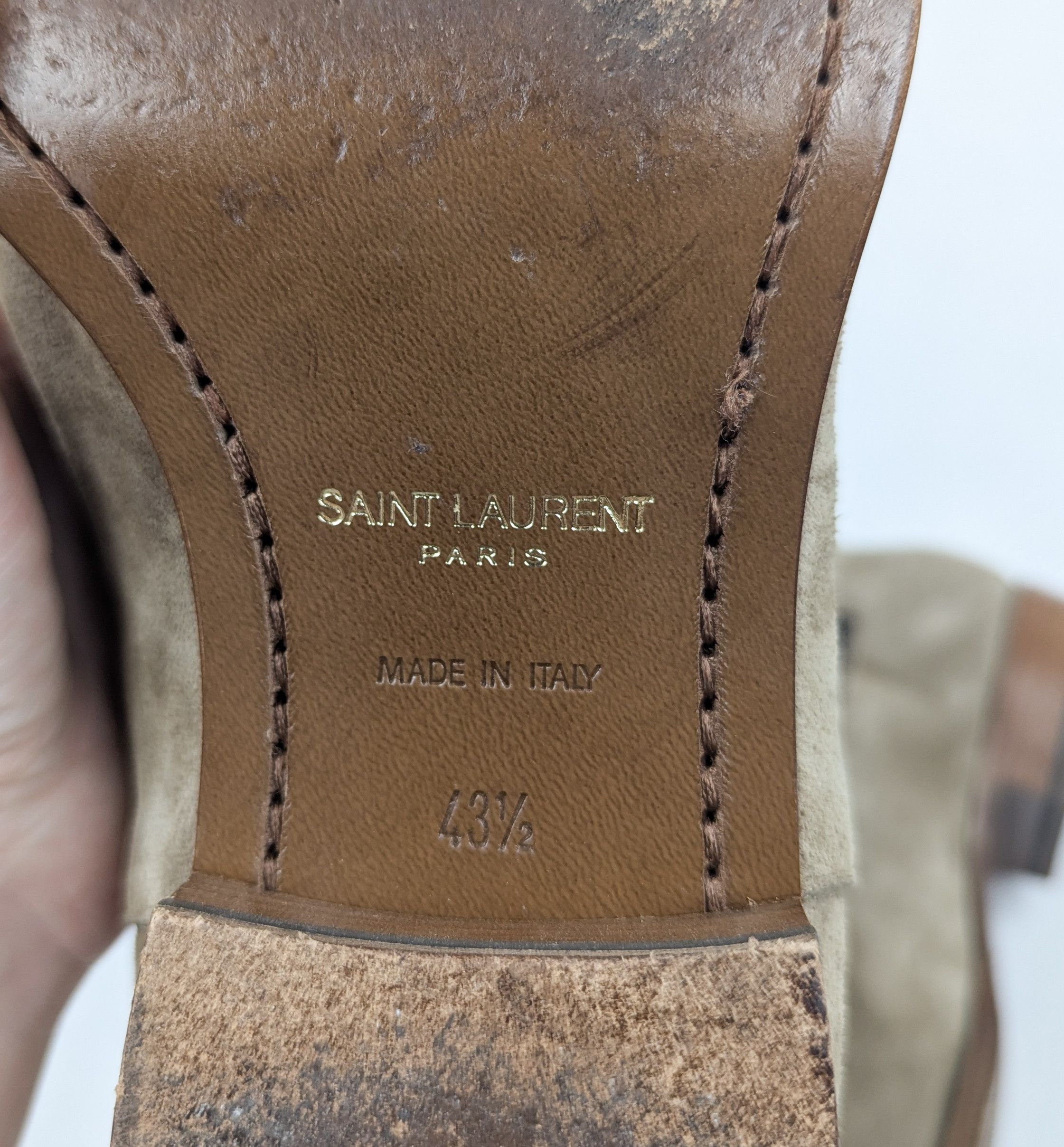 Yves Saint Laurent Saint Laurent wyatt suede beige chelsea boots 43,5 Size US 10.5 / EU 43-44 - 7 Thumbnail
