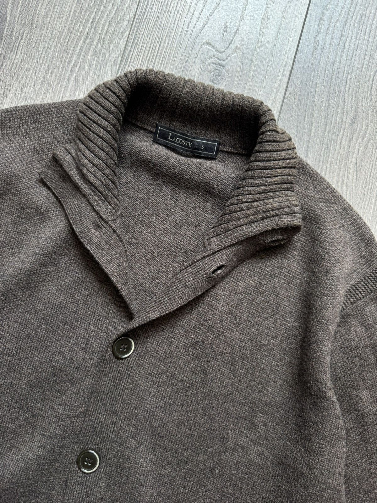 Lacoste Lacoste Black Label Brown Knitted Cardigan 5 Size US M / EU 48-50 / 2 - 5 Thumbnail