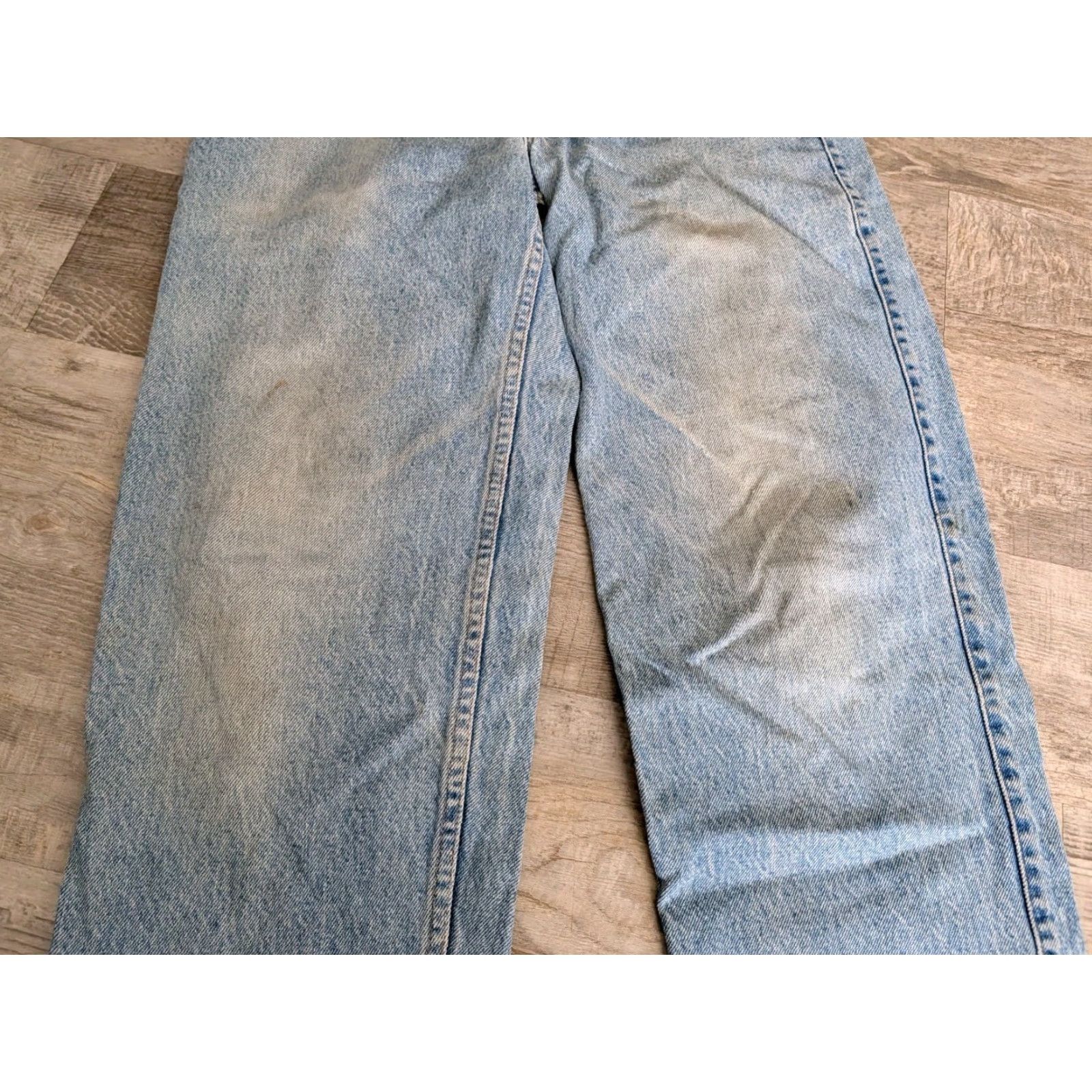 Vintage VINTAGE Aéropostale Jeans Men's 31 Light Wash Blue Denim Distressed 90s Grunge USA Size US 31 - 3 Thumbnail