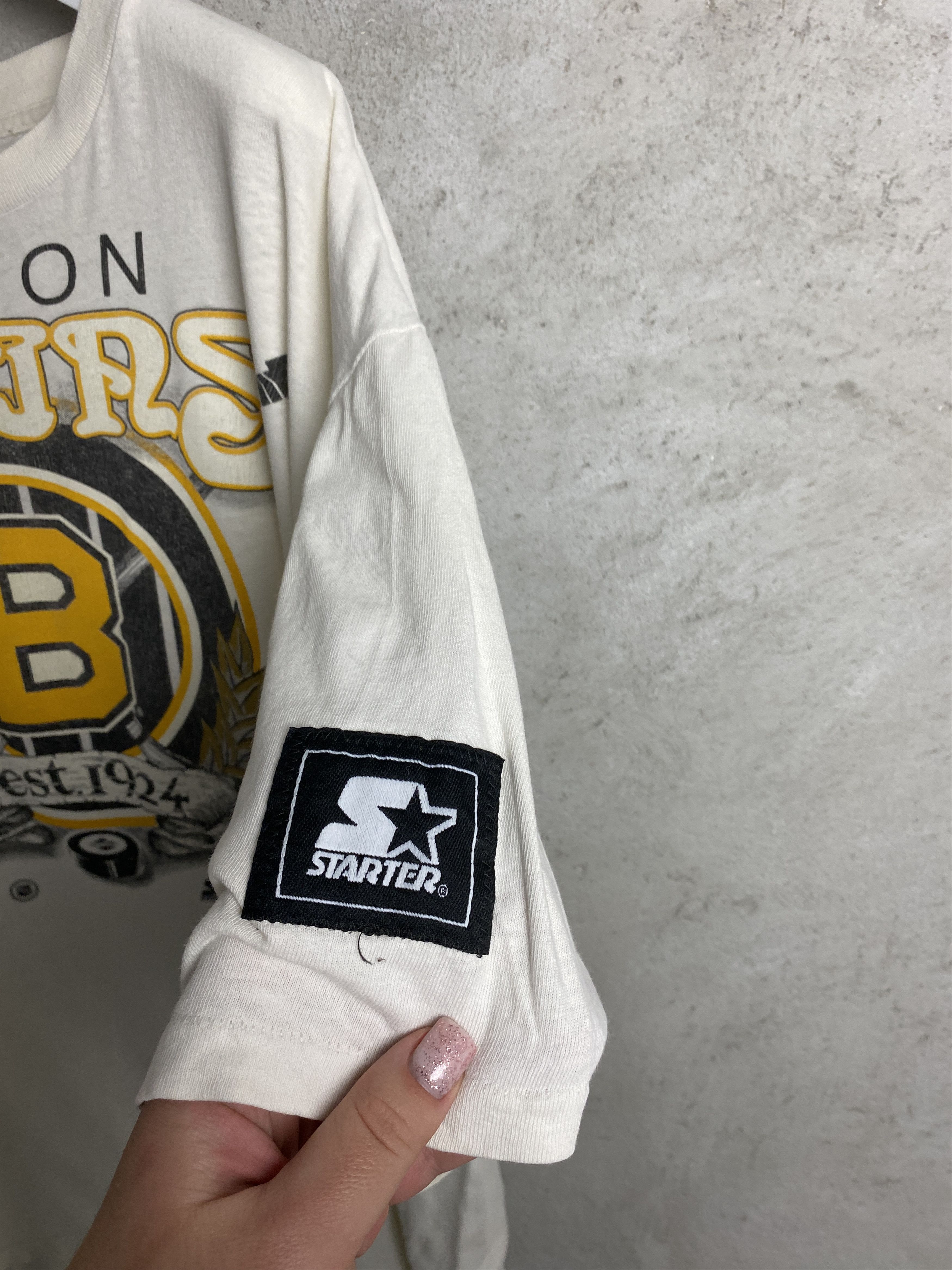 Starter Vintage Starter 1992 t-shirt tee printed Bruins NHL Size US XL / EU 56 / 4 - 4 Thumbnail