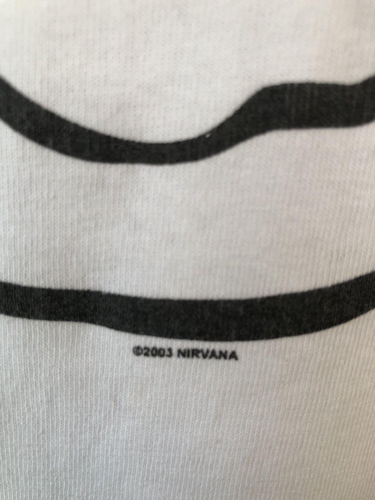 Band Tees × Nirvana × Vintage Vintage 03 NIRVANA Smiley Grunge Band Tee Size US L / EU 52-54 / 3 - 4 Thumbnail