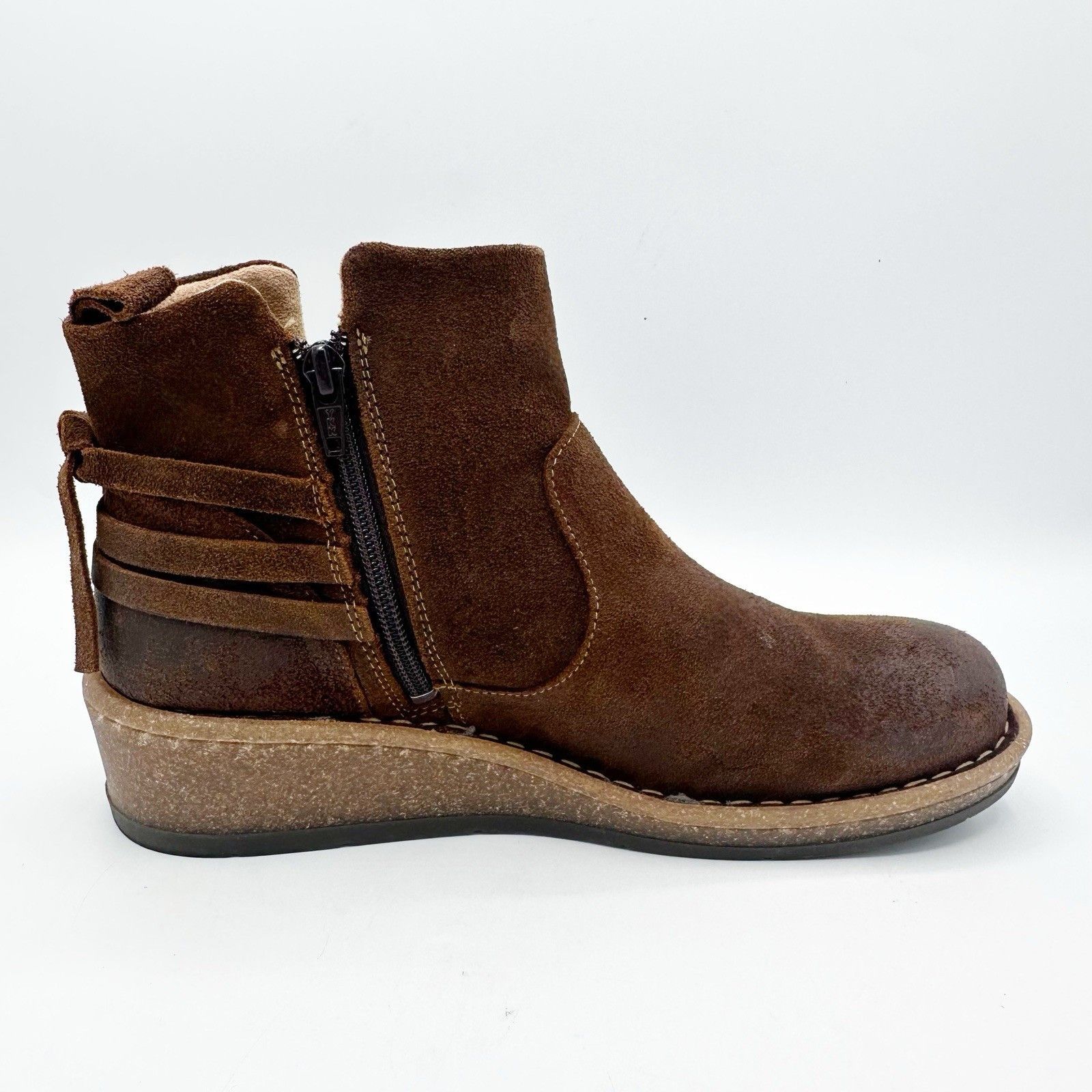 Born Born Vaughn Boots Women's Sz 10 Brown Leather Ankle Booties Size US 10 / IT 40 - 2 Thumbnail