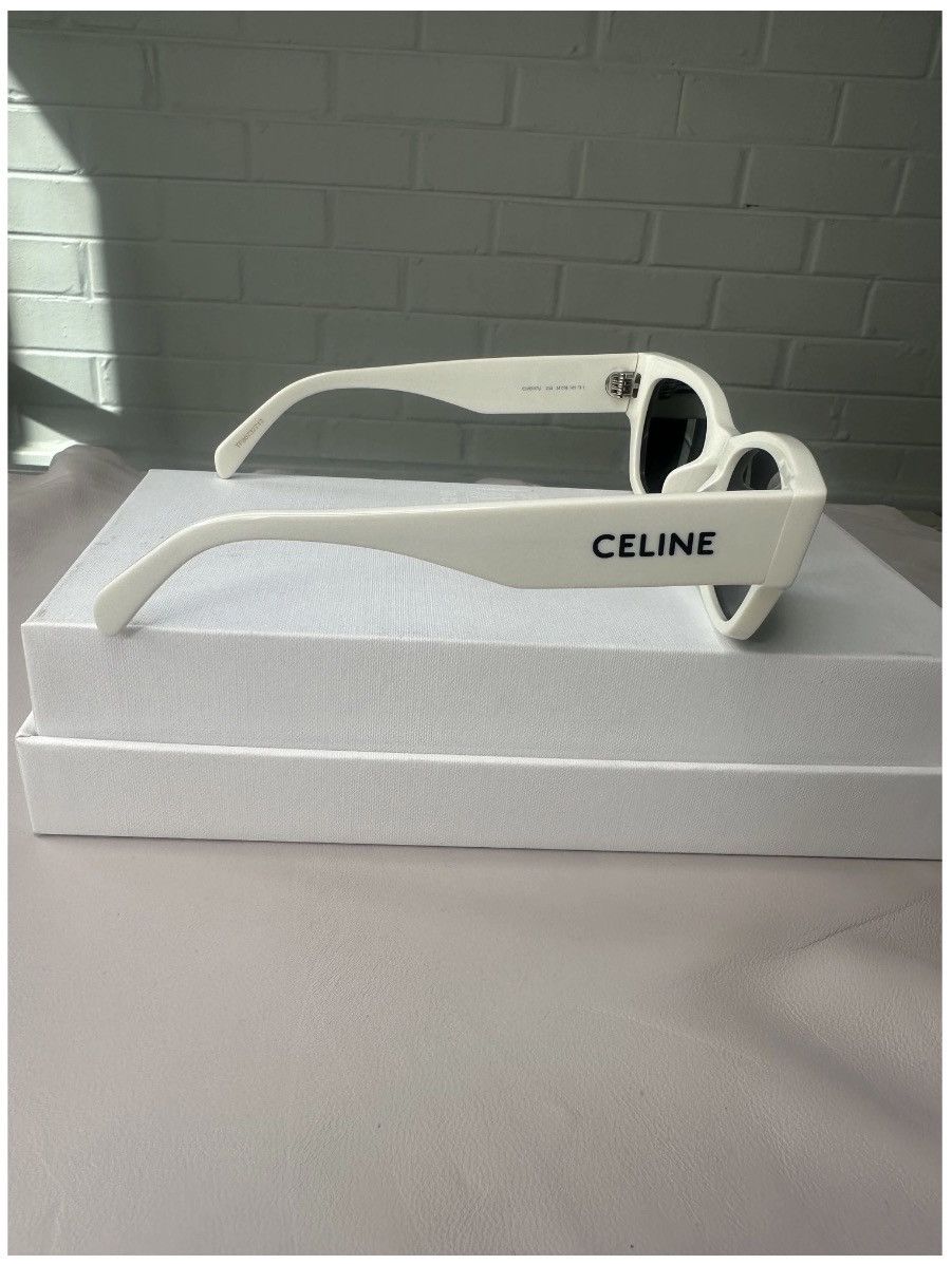 Celine Authentic Celine White Sunglasses & Case with strap 💖 Size ONE SIZE - 11 Thumbnail