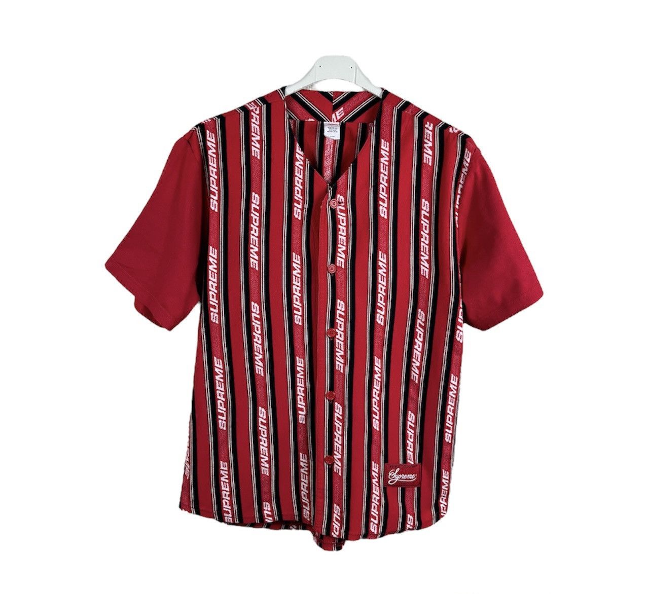 Supreme Supreme jacquard logo baseball jersey knit shirt button up Size US M / EU 48-50 / 2 - 1 Thumbnail